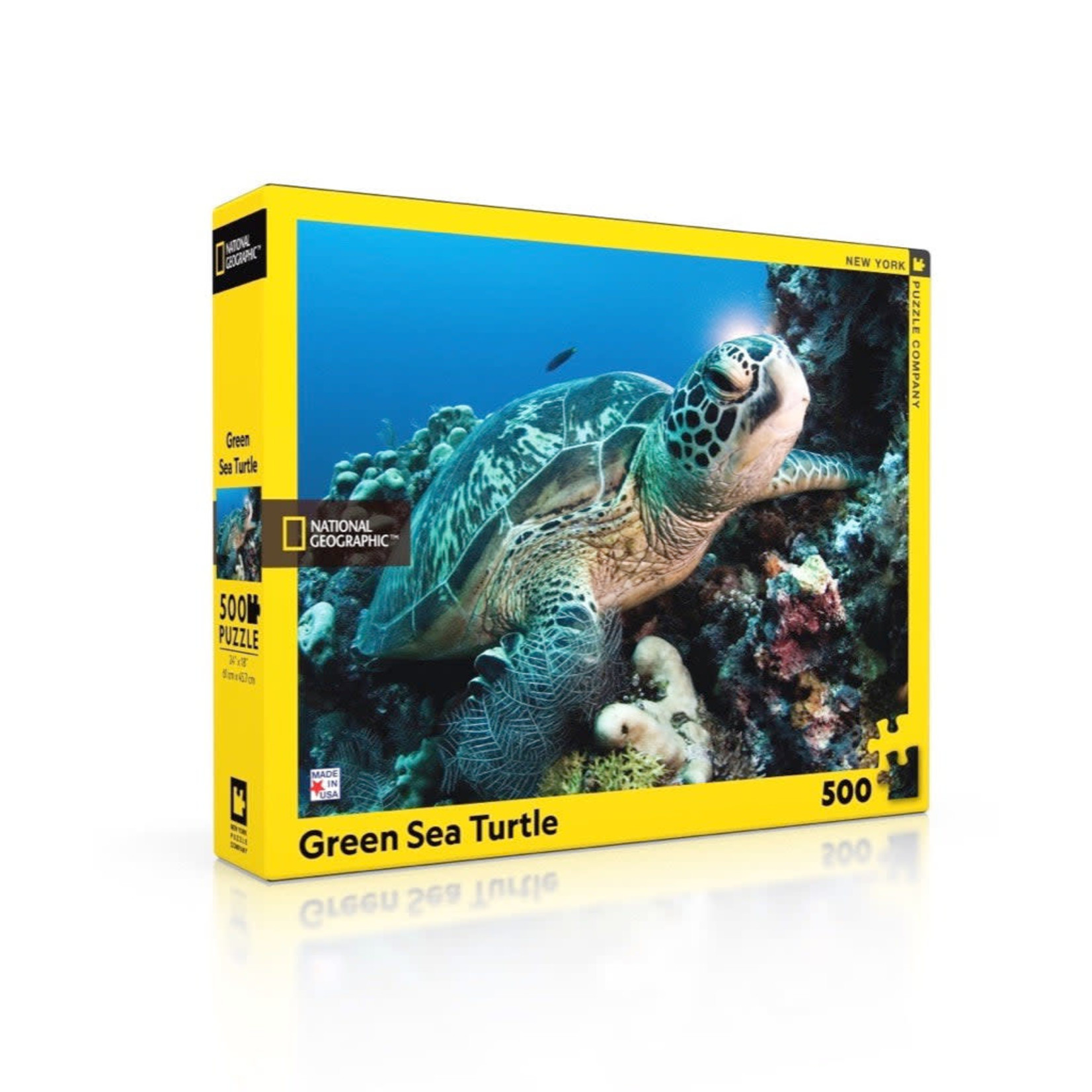 New York Puzzle Co National Geographic - Green Sea Turtle 500 Piece Puzzle