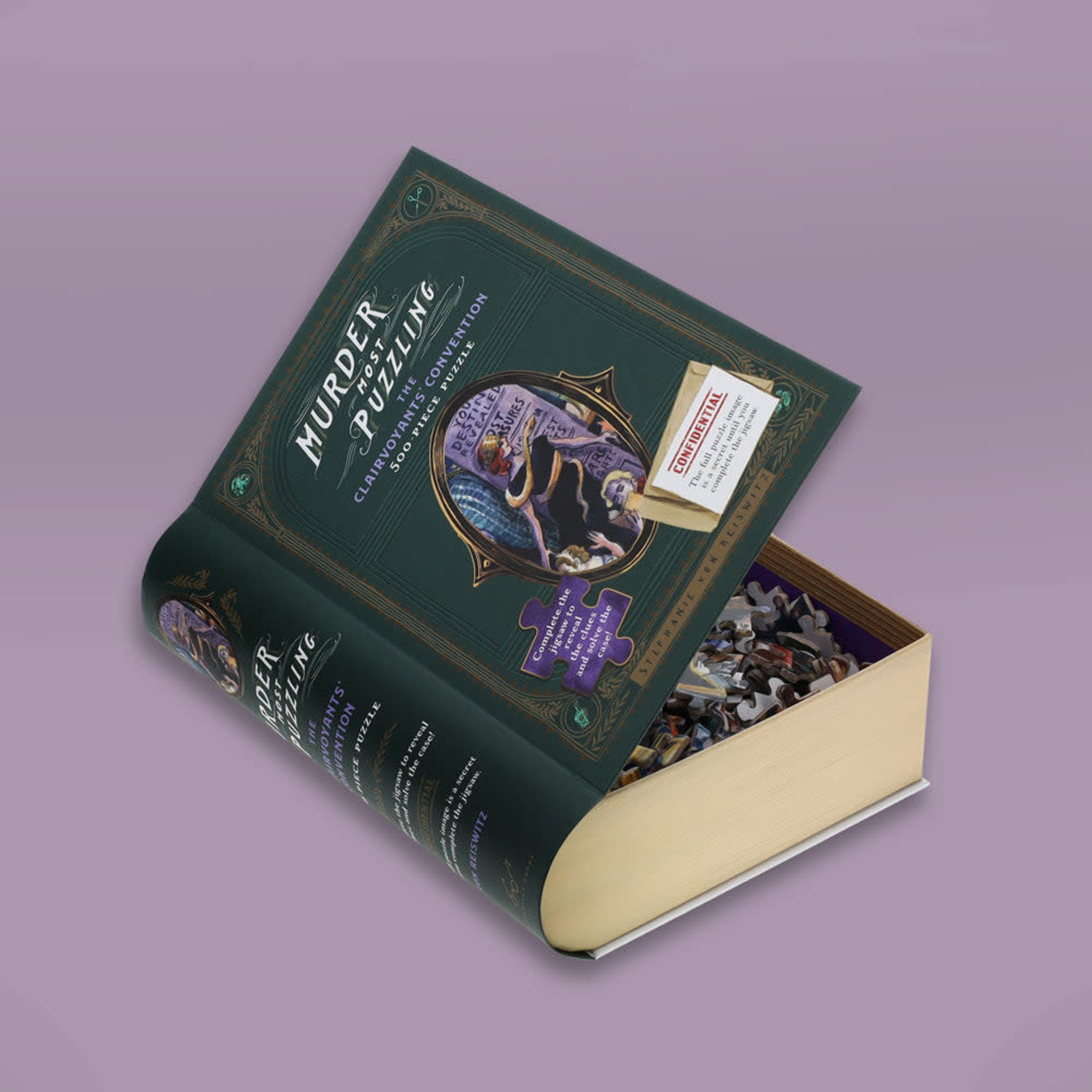 Chronicle Books Murder Most Puzzling The Clairvoyants' Convention 500-Piece Puzzle