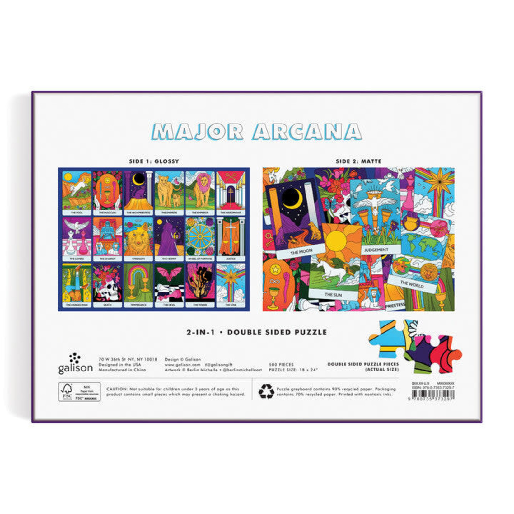 galison Major Arcana 500 Piece Double Sided Puzzle