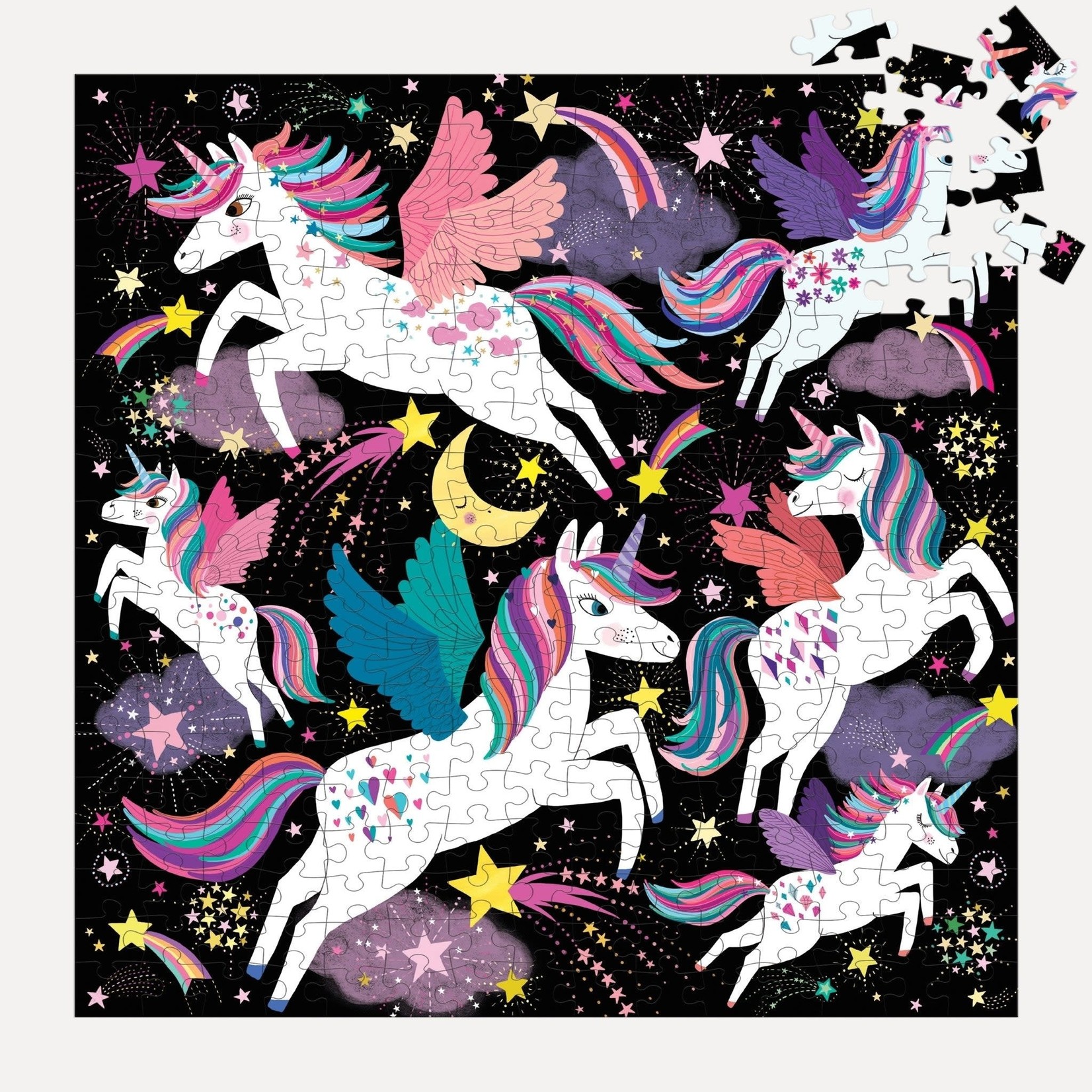 Mudpuppy Glow in the Dark Puzzle - Unicorns Illuminated 300 Piece