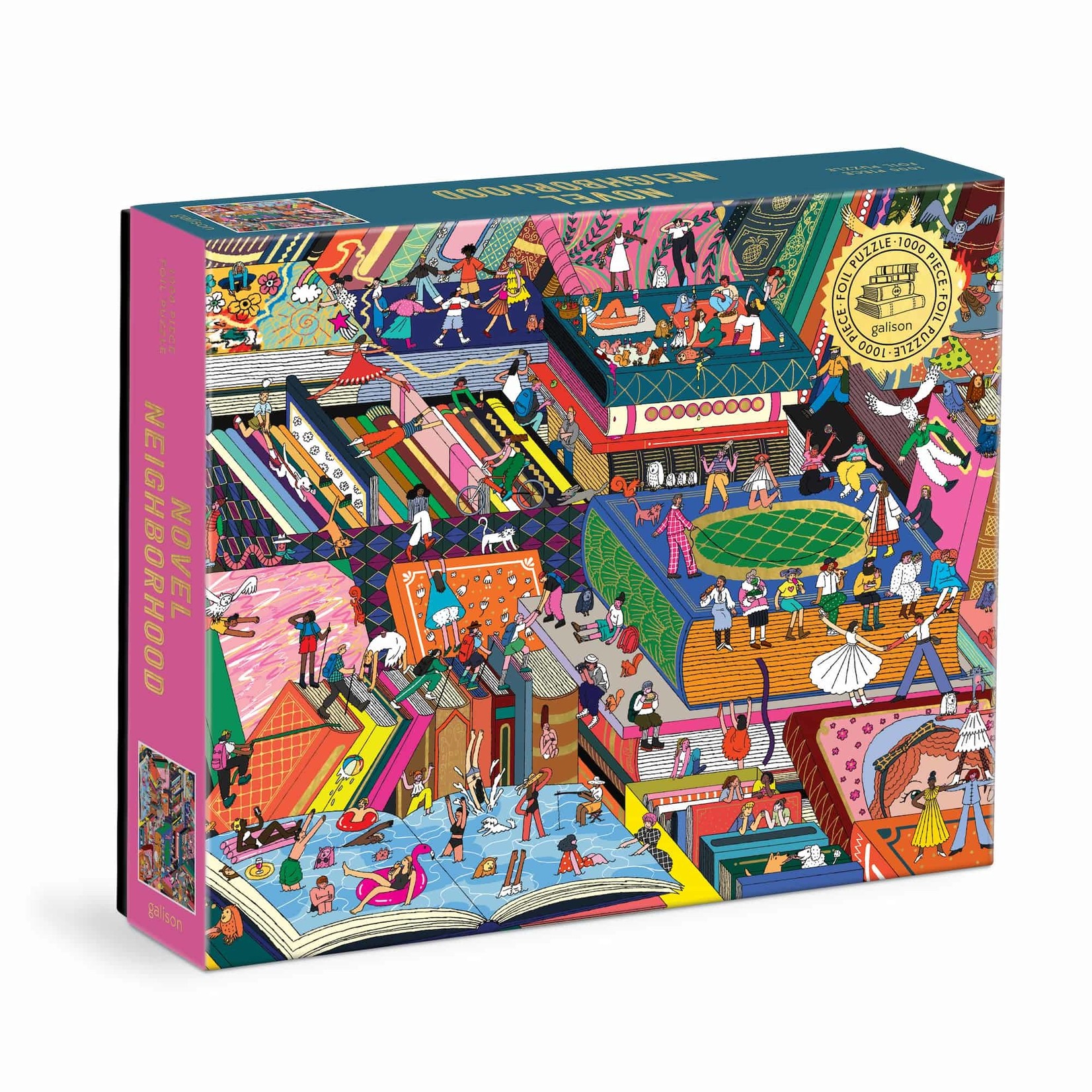 galison Novel Neighborhood 1000 Piece Foil Puzzle