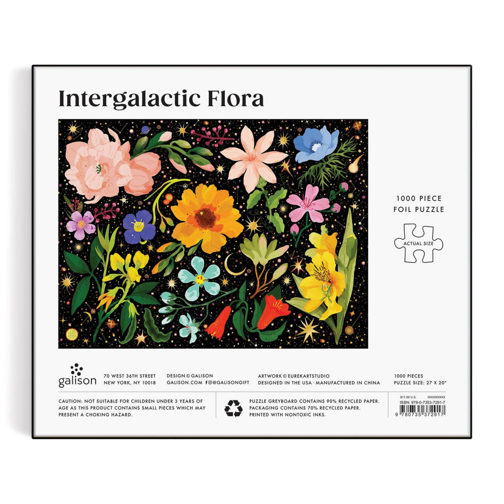 galison Intergalactic Flora 1000 Piece Foil Puzzle