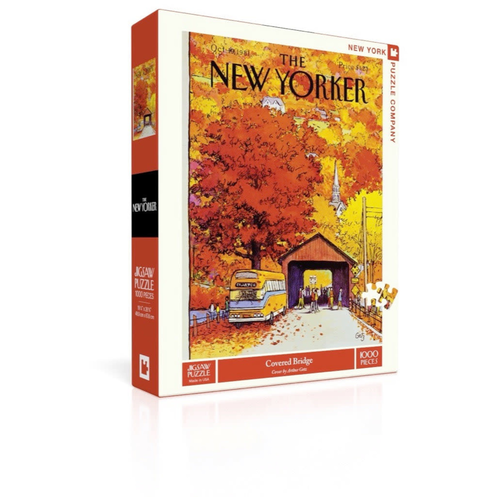 New York Puzzle Co New Yorker, The - Covered Bridge 1000 Piece Puzzle