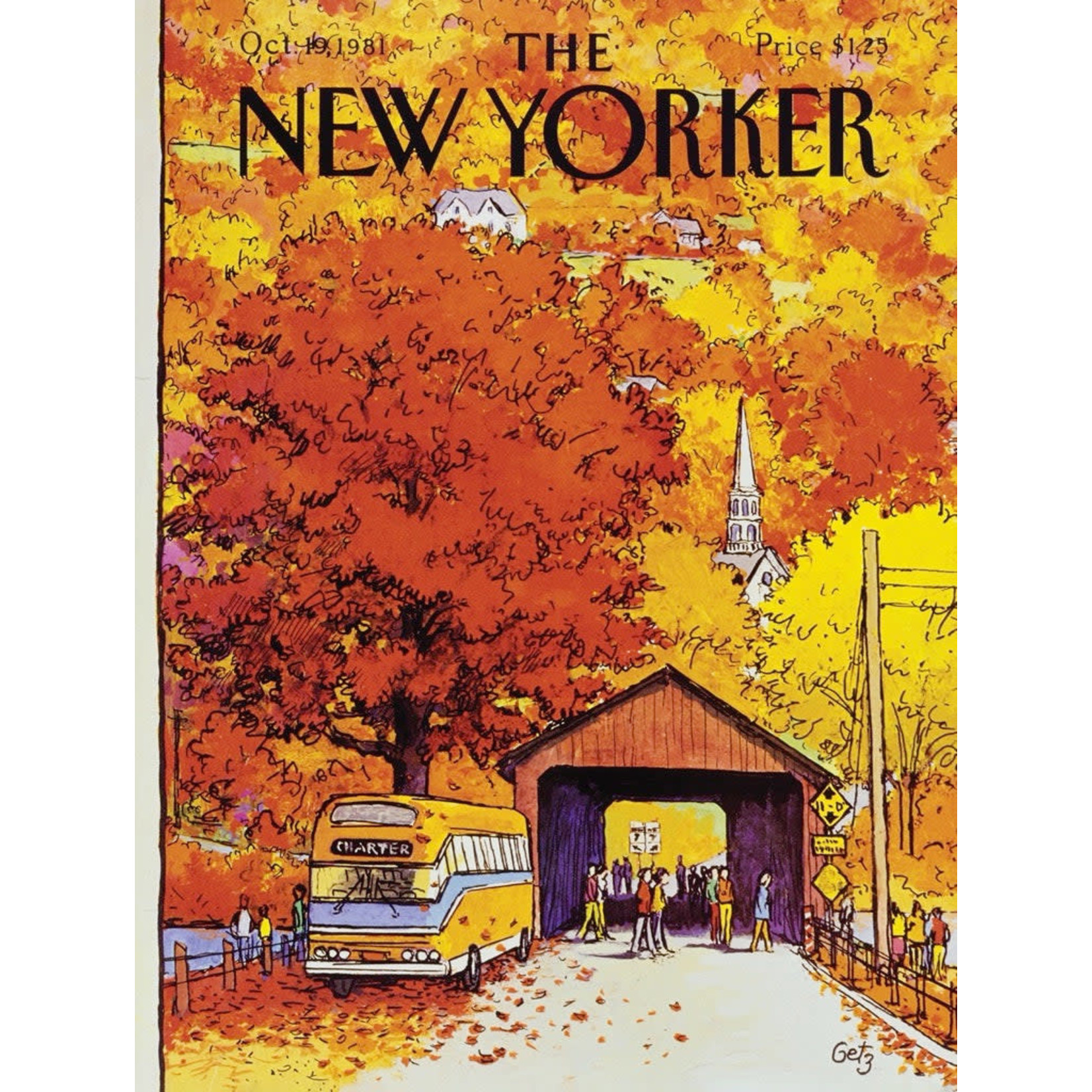 New York Puzzle Co New Yorker, The - Covered Bridge 1000 Piece Puzzle