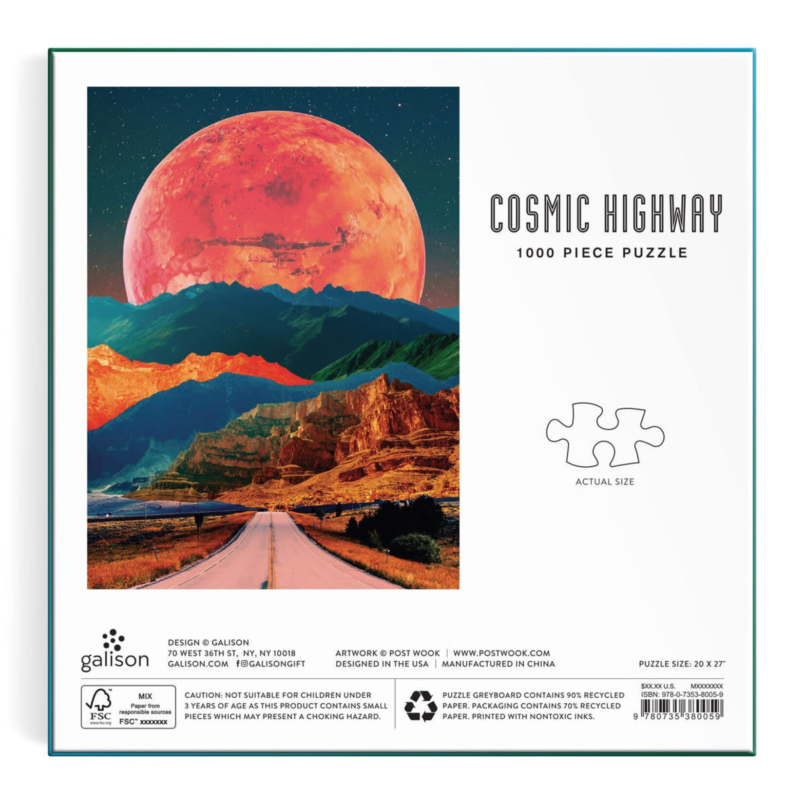 galison Cosmic Highway 1000 Piece Puzzle