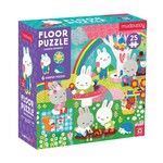 Mudpuppy Floor Puzzle with Shaped Pieces - Garden Bunnies 25 Piece