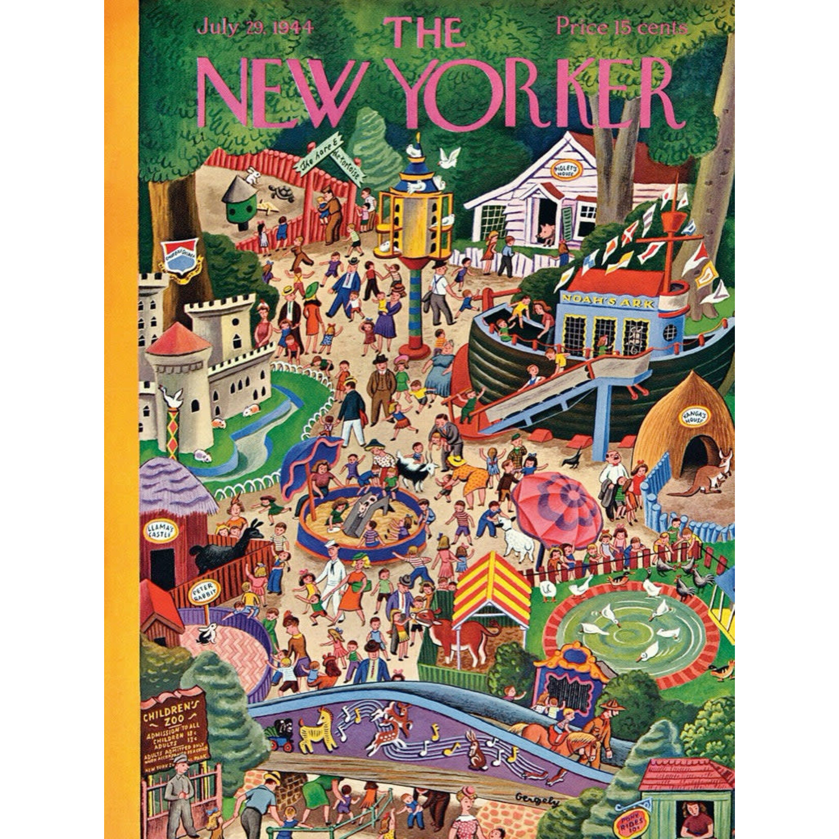 New York Puzzle Co New Yorker, The - Day at the Zoo 1000 Piece Puzzle