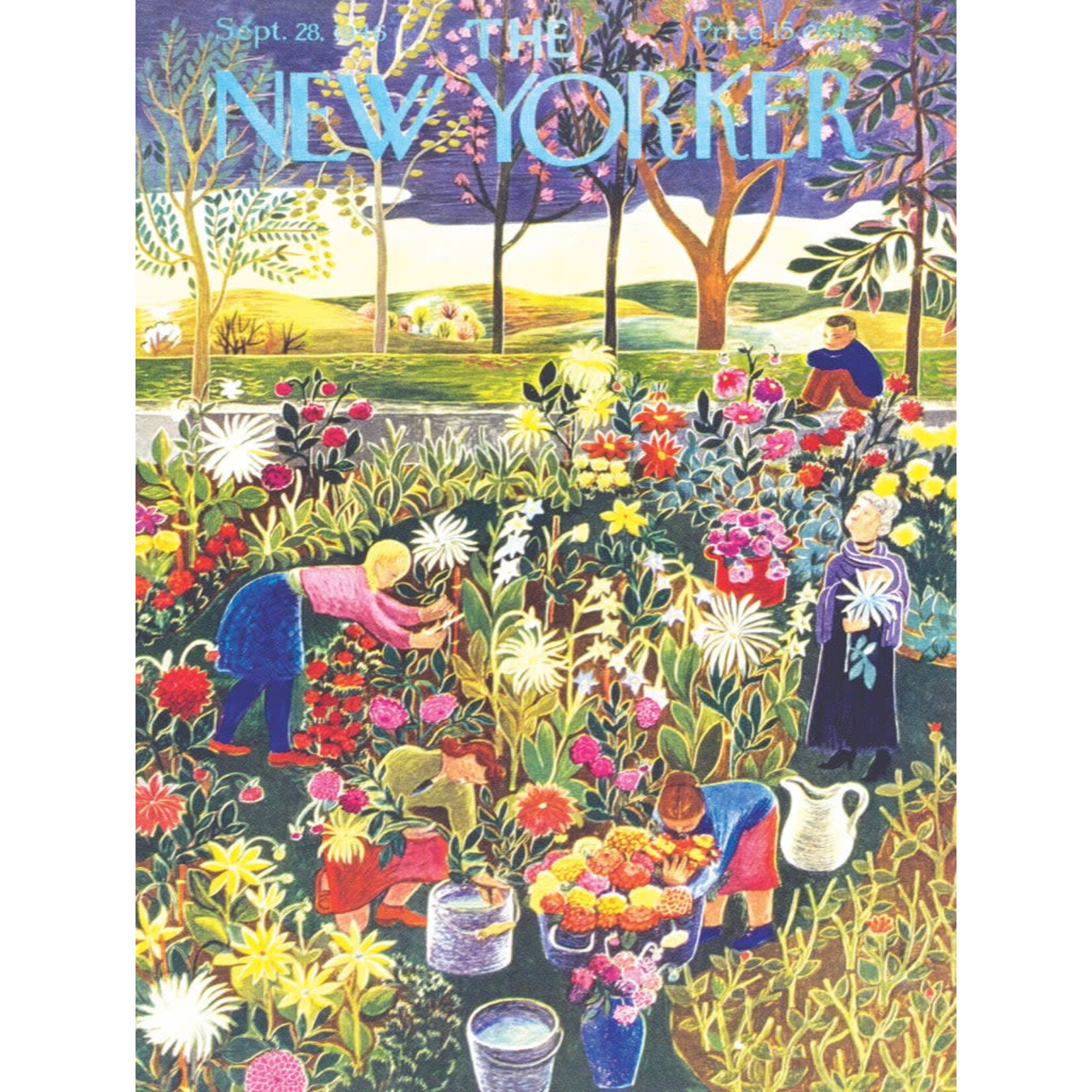 New York Puzzle Co New Yorker, The - Flower Garden 1000 Piece Puzzle