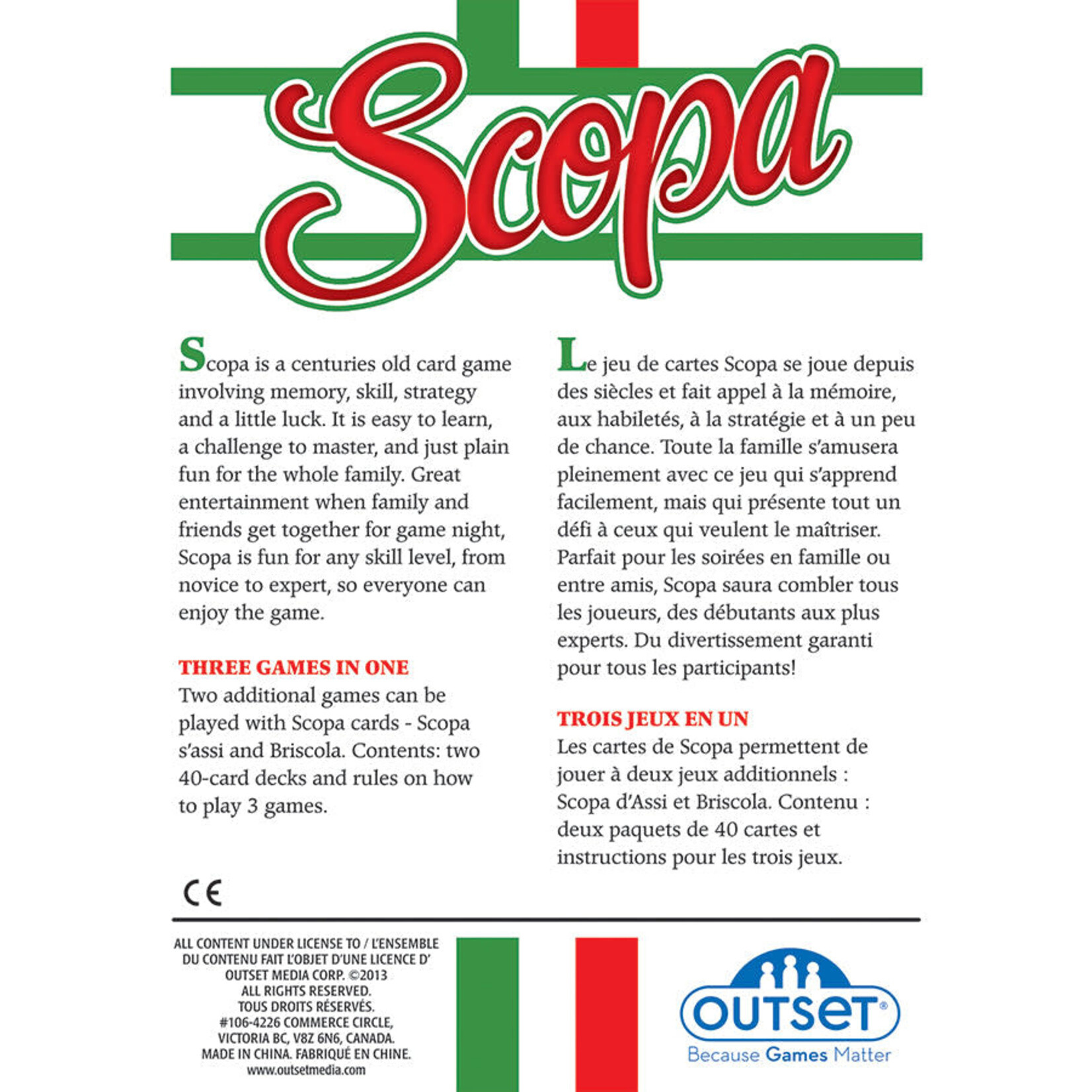 Outset Scopa: The Traditional Italian Card Game