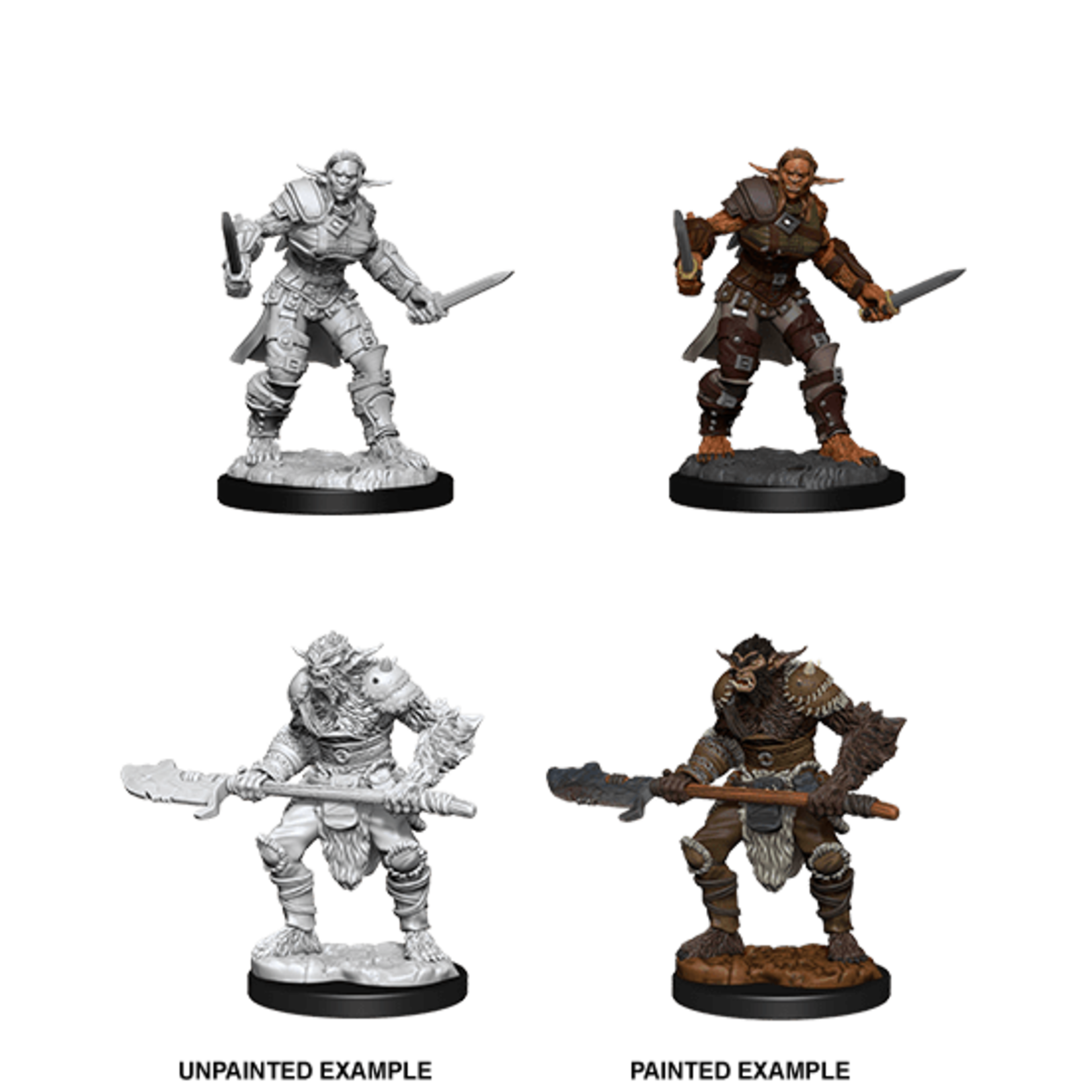 WizKids D&D Nolzur's Marvelous Miniatures: Bugbear Barbarian Male & Bugbear Rogue Female