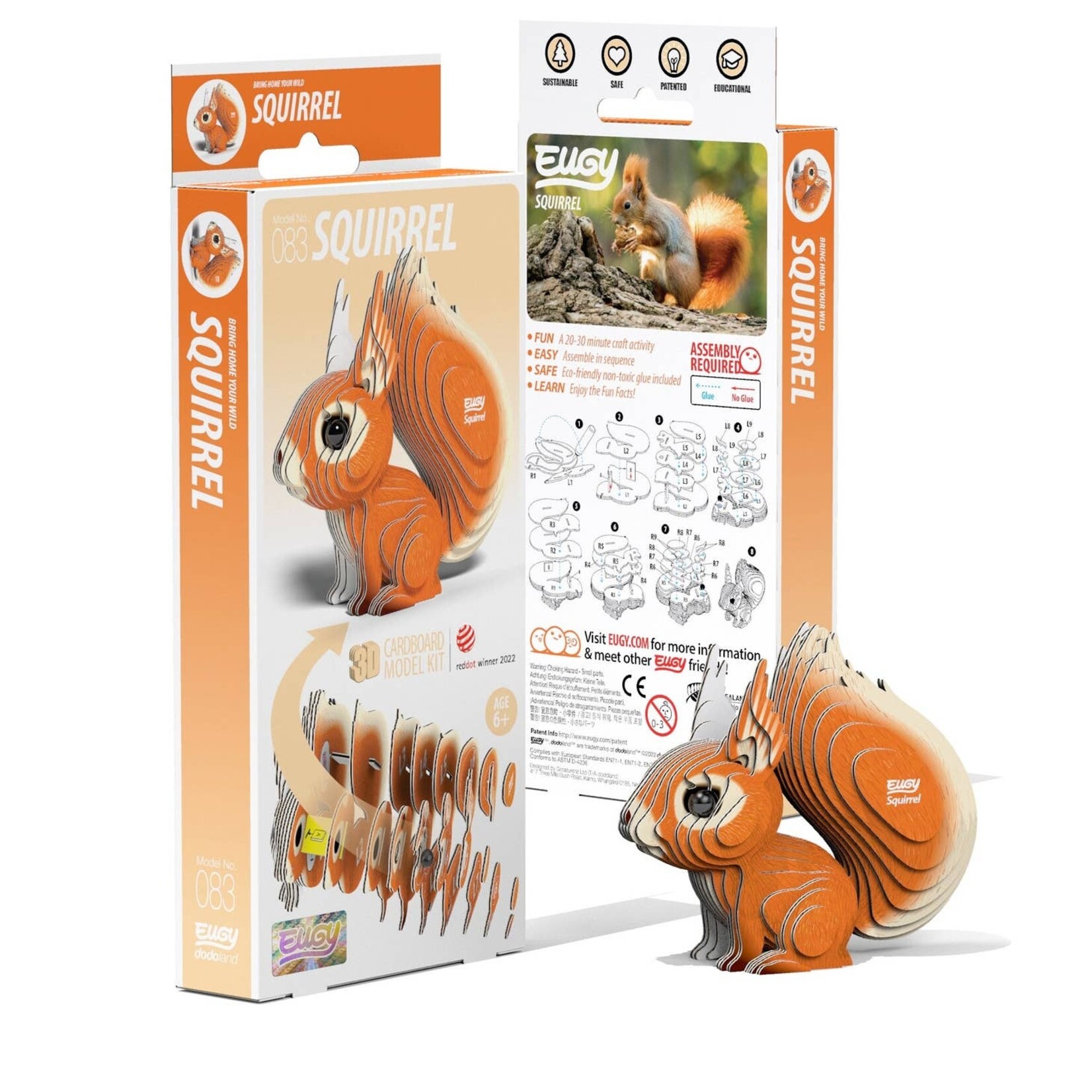 EUGY Squirrel 3D Puzzle