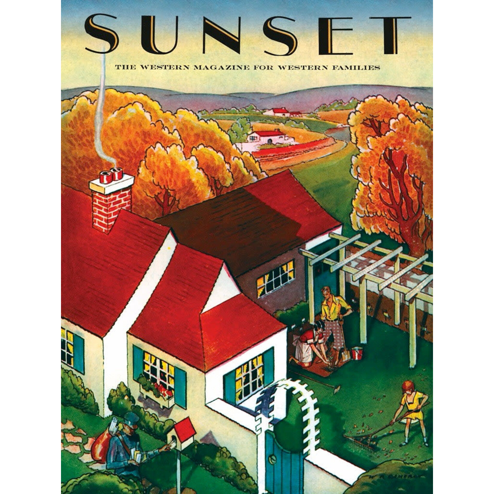New York Puzzle Co Sunset - Fall Day 1000 Piece Puzzle