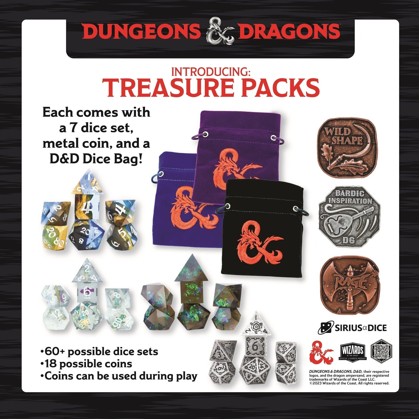 Sirius Dice D&D Acererak's Treasure: Treasure Pack Dice Set