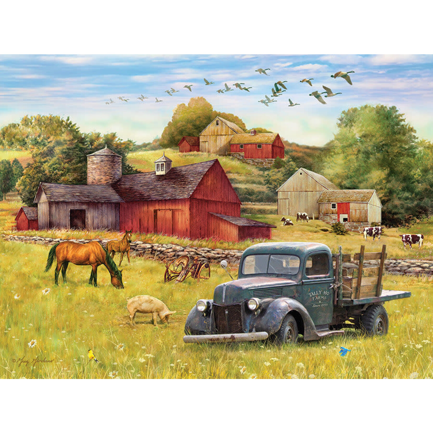 Cobble Hill Summer Afternoon on the Farm 275 Piece Puzzle
