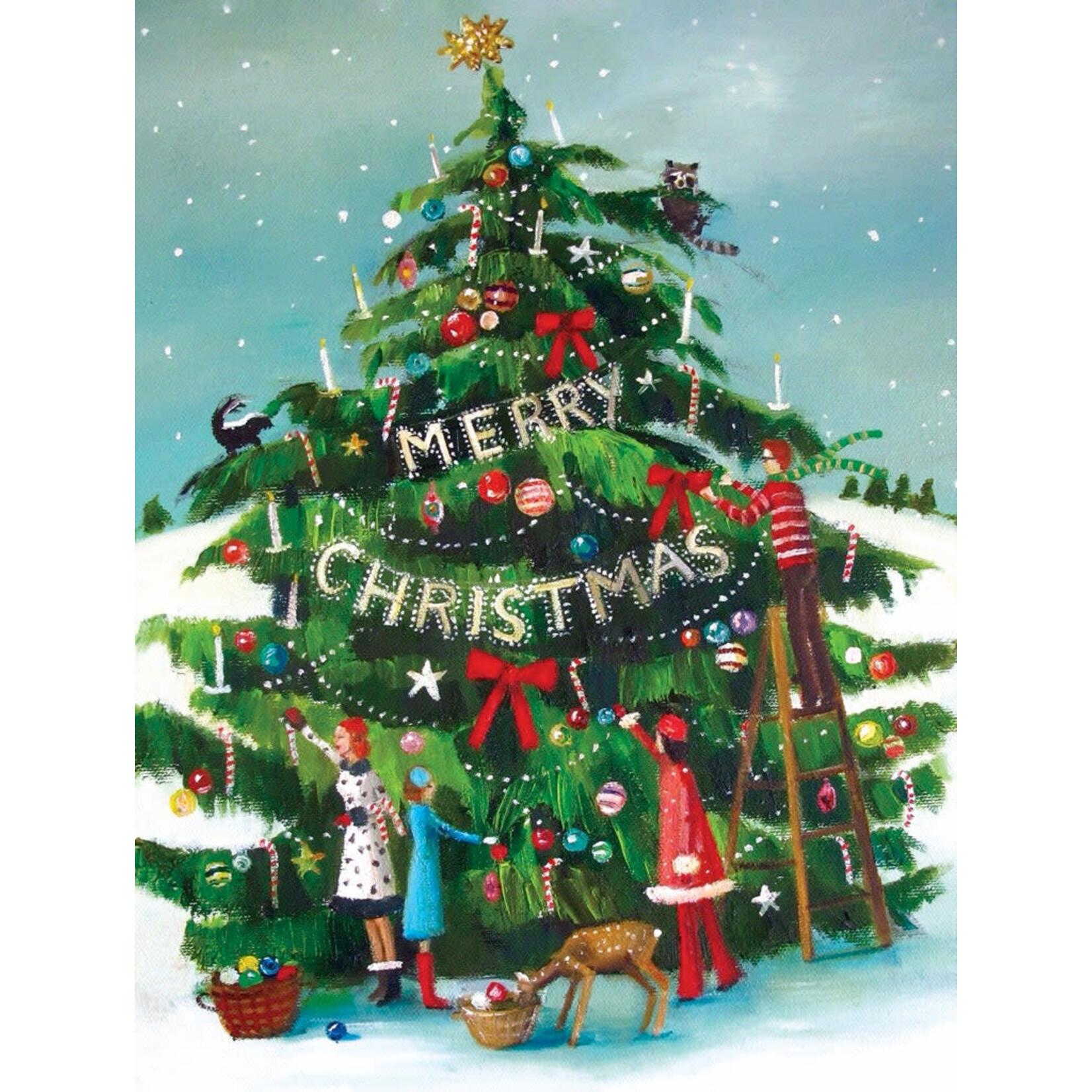 New York Puzzle Co Janet Hill Studio - Peppermint Family, The 1000 Piece Puzzle