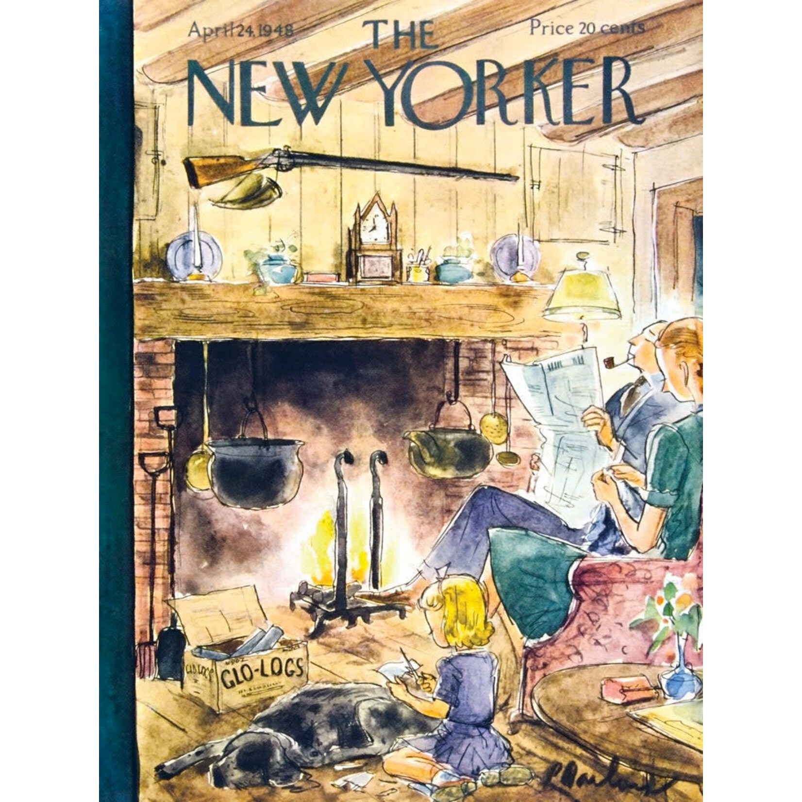 New York Puzzle Co New Yorker, The - Glo-Logs 500 Piece Puzzle
