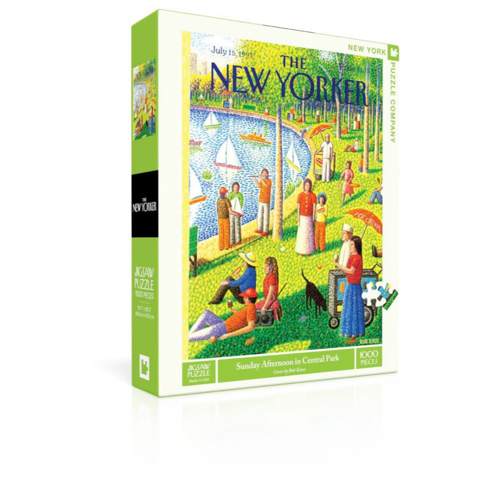 New York Puzzle Co New Yorker, The - Sunday Afternoon in Central Park 1000 Piece Puzzle