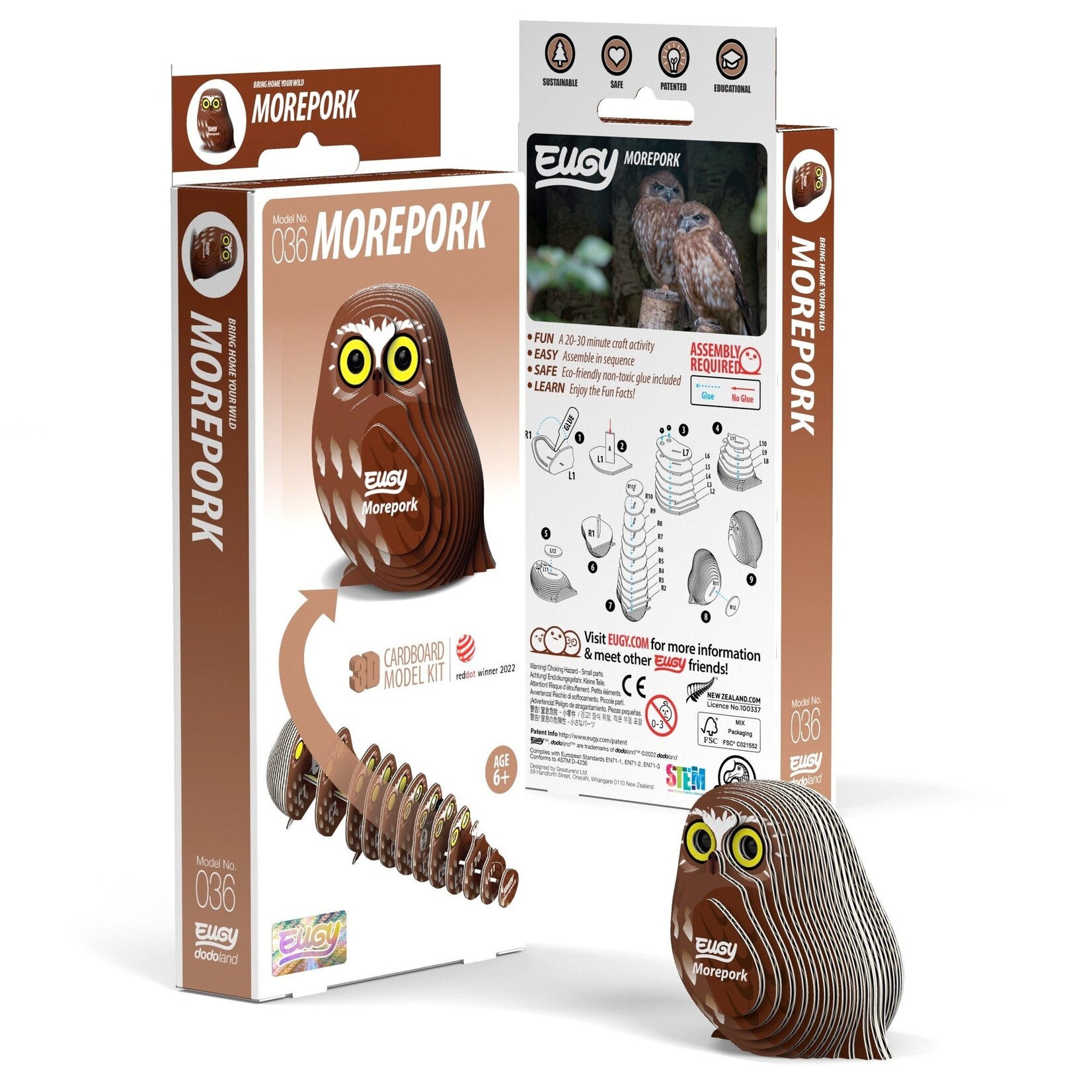 EUGY Morepork 3D Puzzle