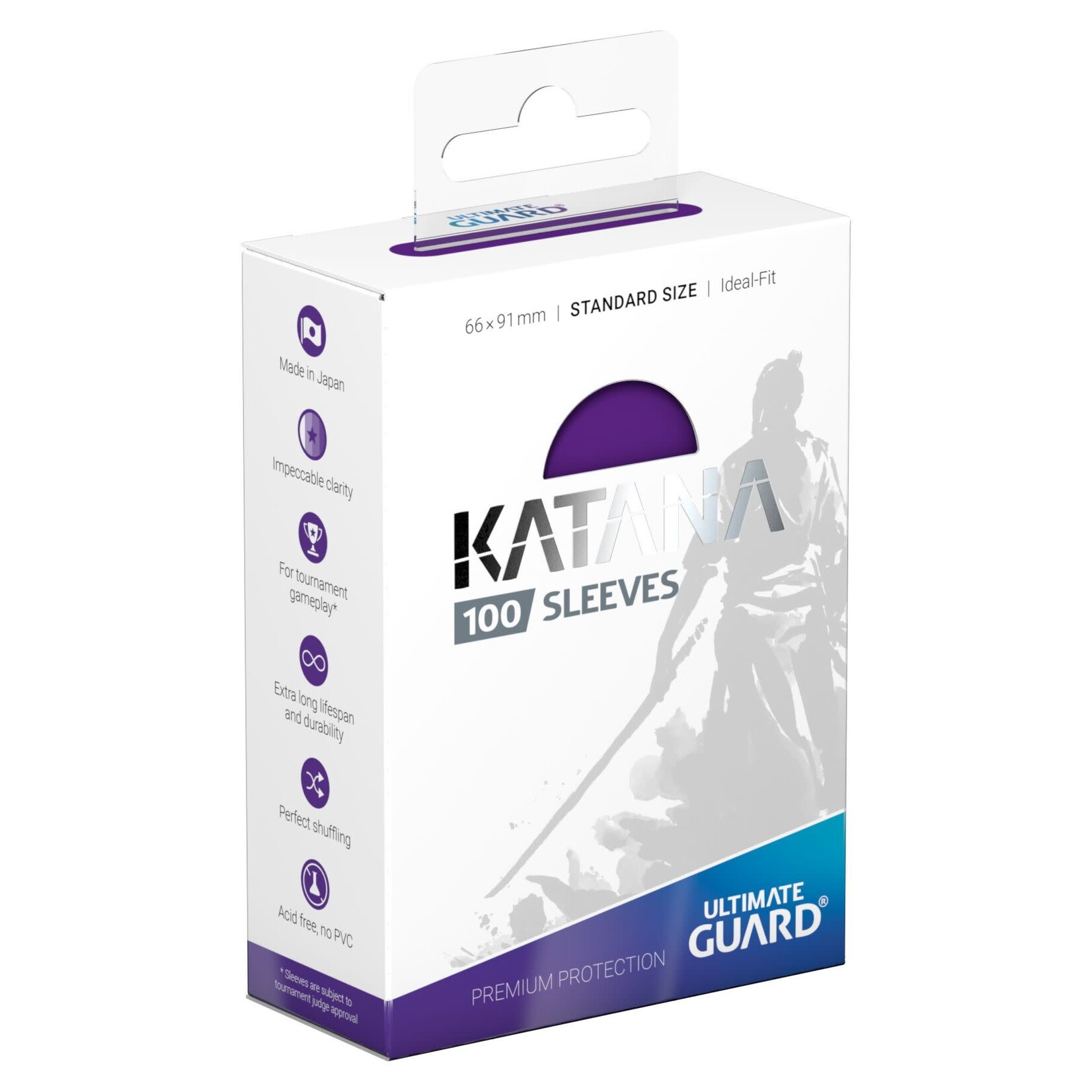 Ultimate Guard Katana Standard Size Ideal-Fit Sleeves - Purple (100ct)