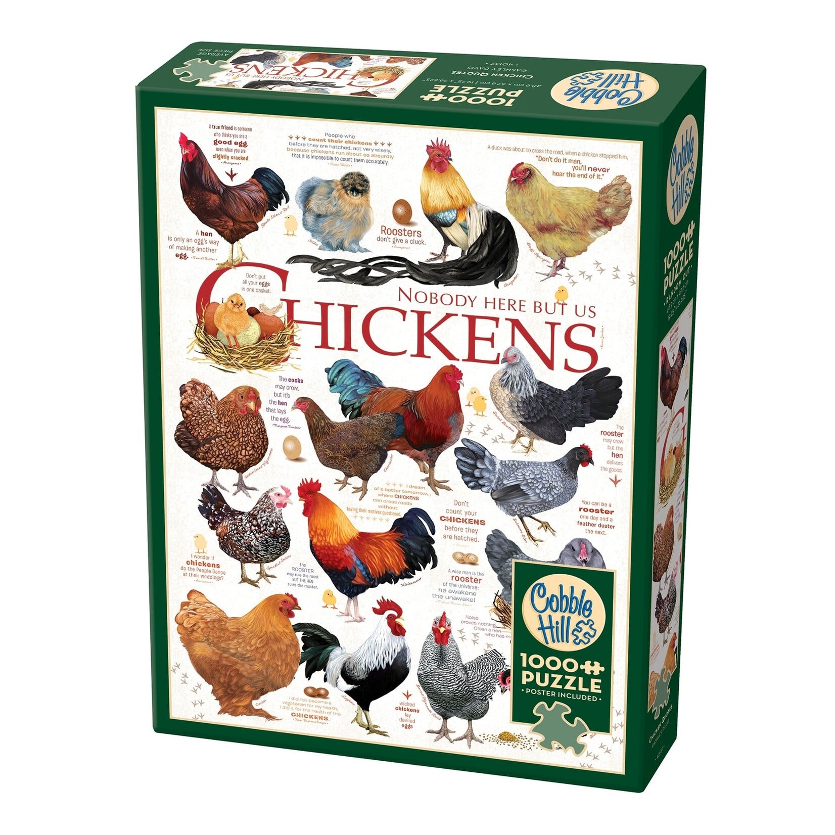 Cobble Hill Chicken Quotes 1000pc Puzzle