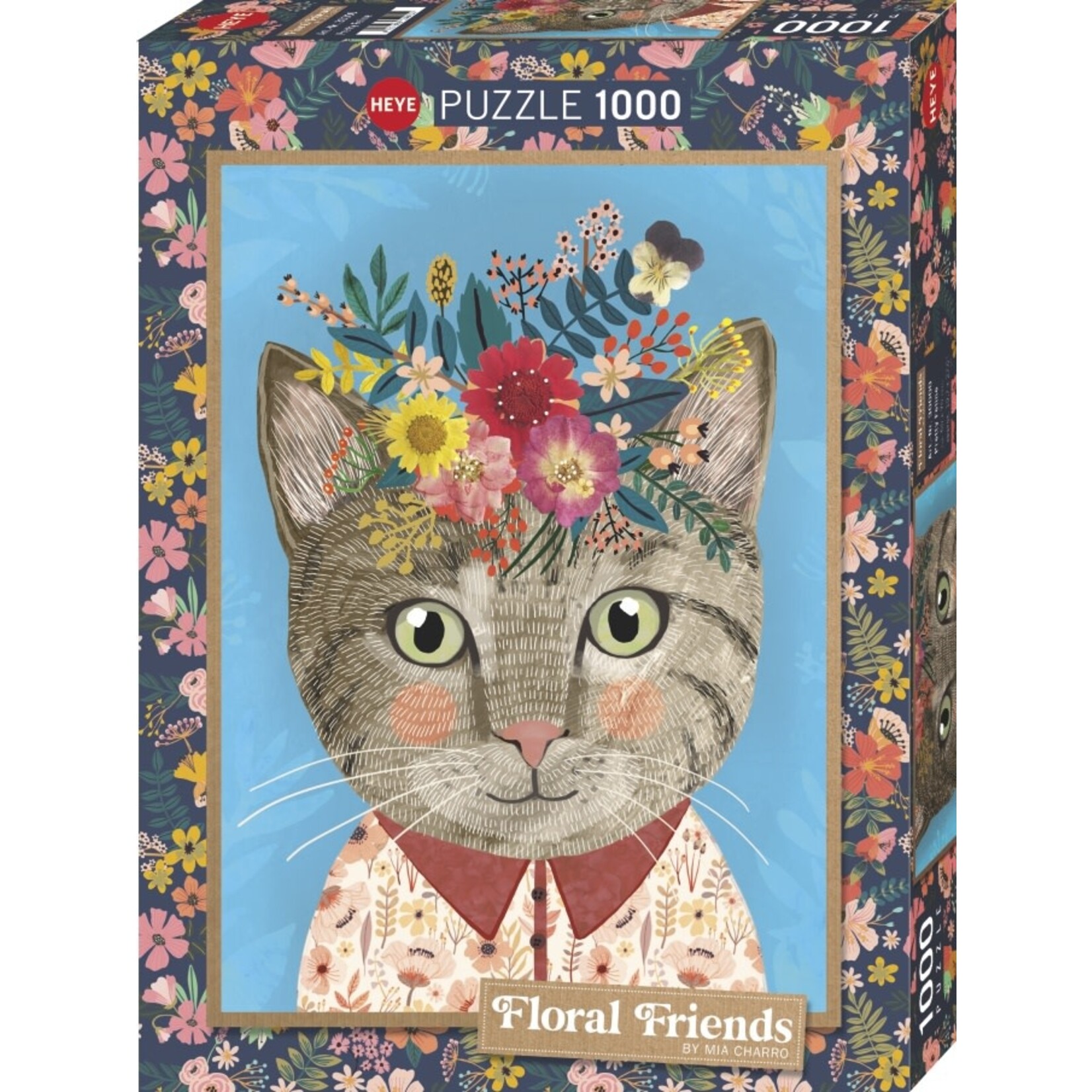 Heye Floral Friends - Pretty Feline 1000 Piece Puzzle