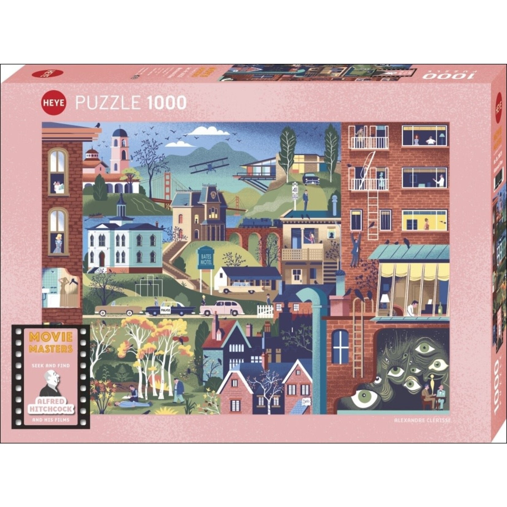 Heye Movie Masters - Hitchcock Films 1000 Piece Puzzle
