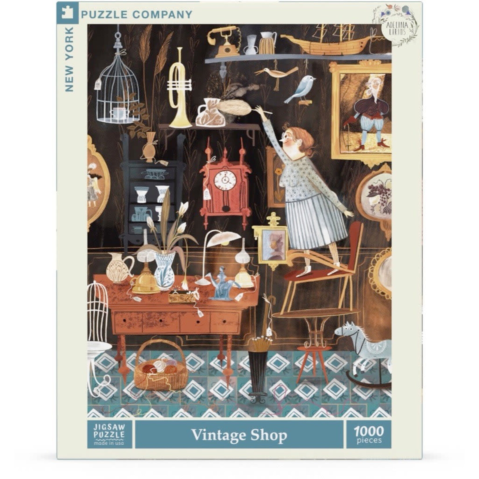New York Puzzle Co Adelina Lirius - Vintage Shop 1000 Piece Puzzle
