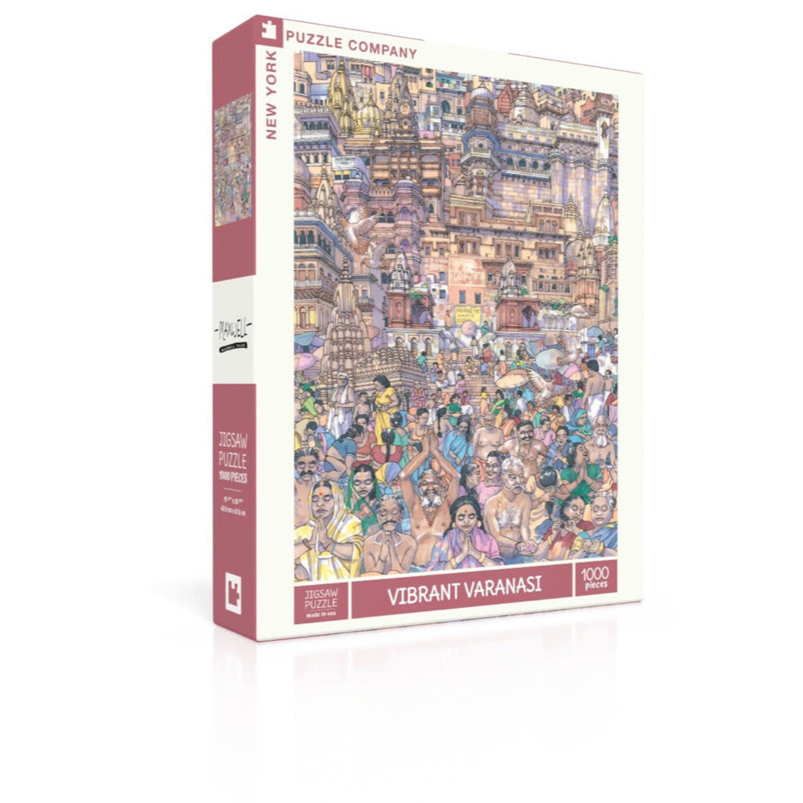 New York Puzzle Co Maxwell - Vibrant Varanasi 1000 Piece Puzzle