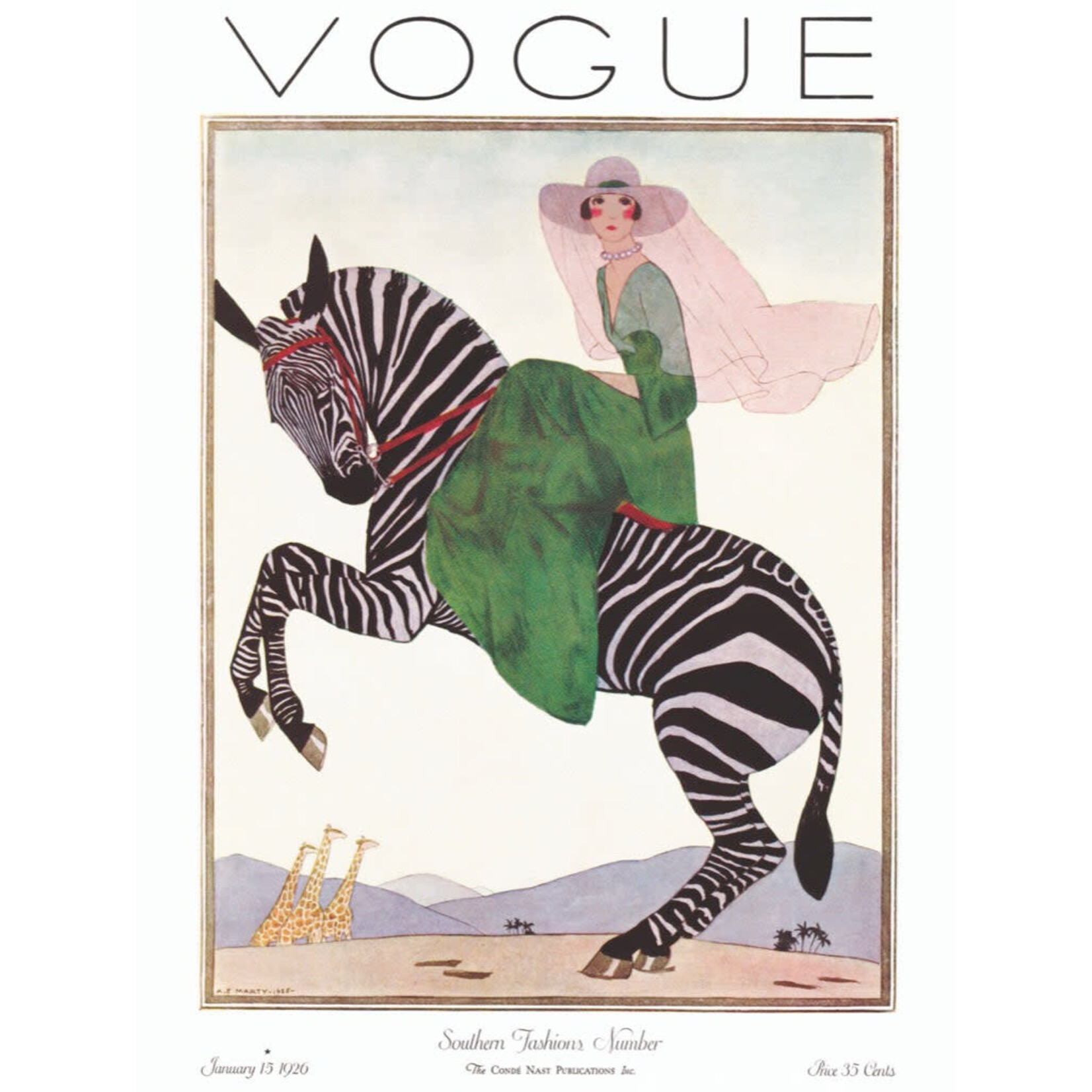 New York Puzzle Co Vogue - Lady on a Zebra 500 Piece Puzzle