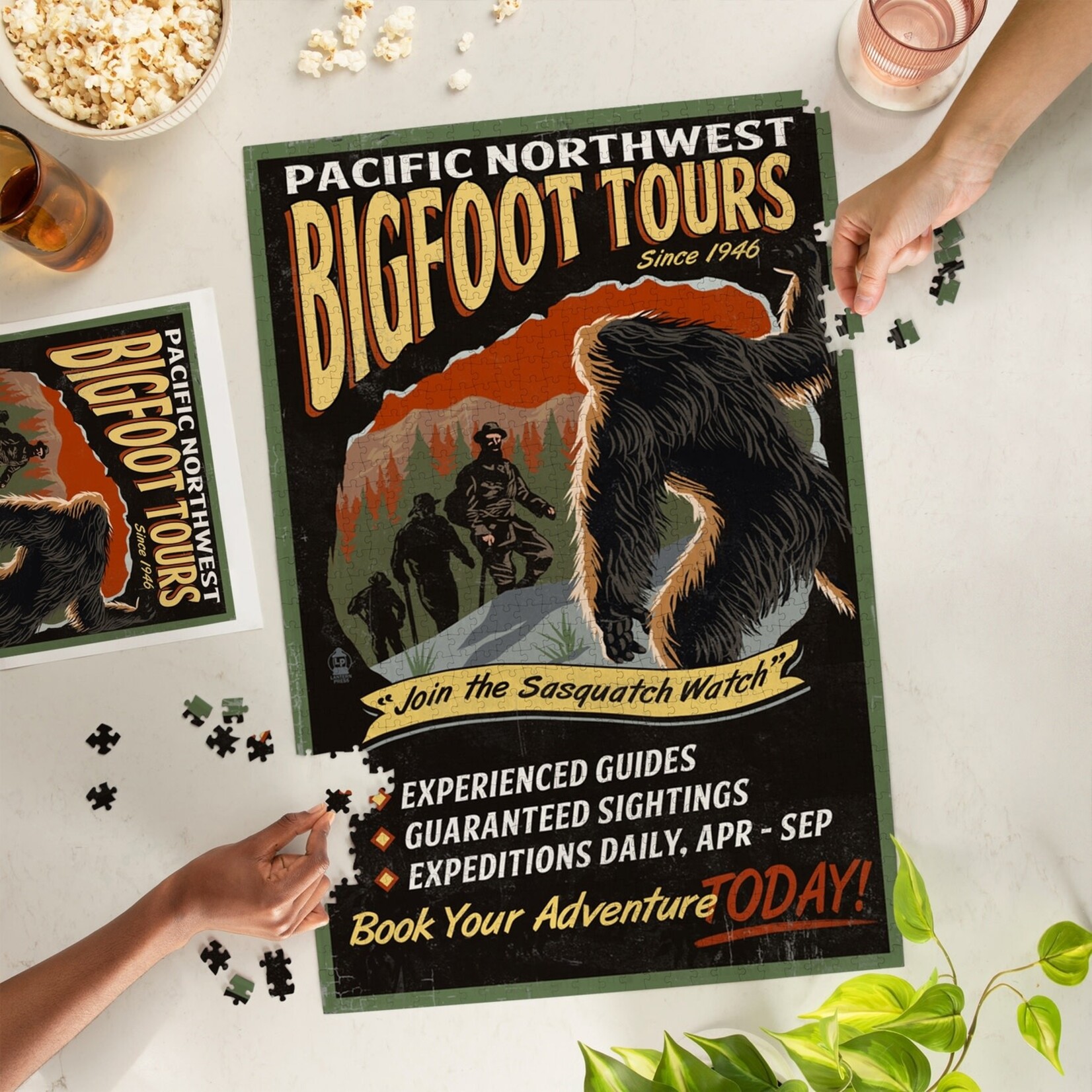 Lantern Press Pacific Northwest Bigfoot Tours 1000 Piece Puzzle