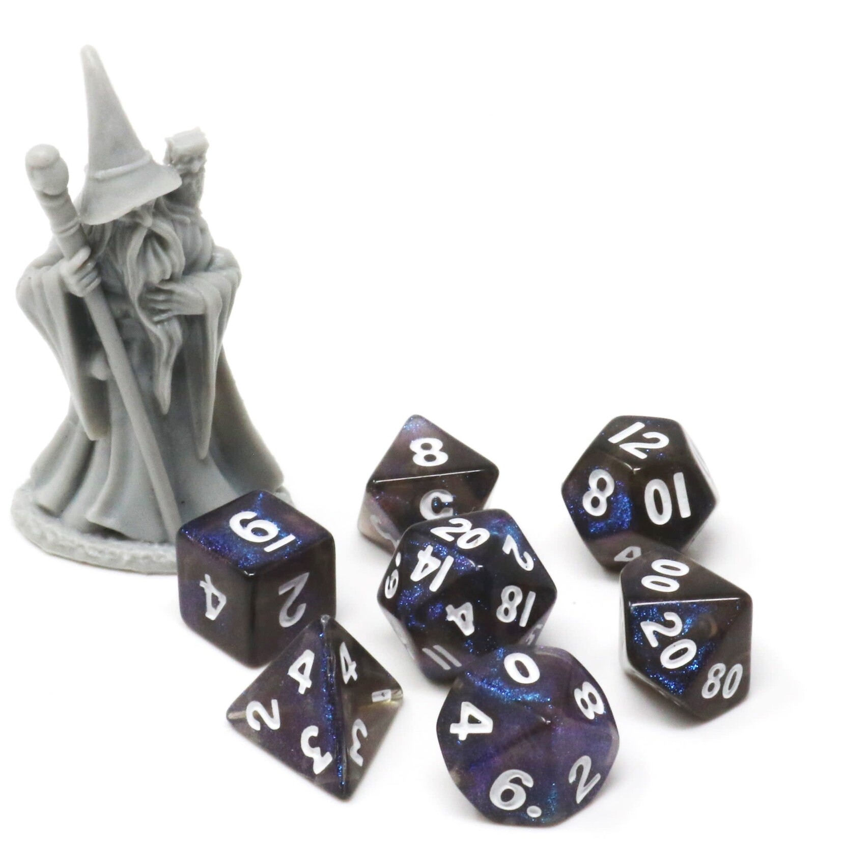 Die Hard Dice Critlings 7 Piece Mini RPG Set - Indigo Sparkle