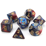 Die Hard Dice 7 Piece RPG Set - Red and Blue Marble