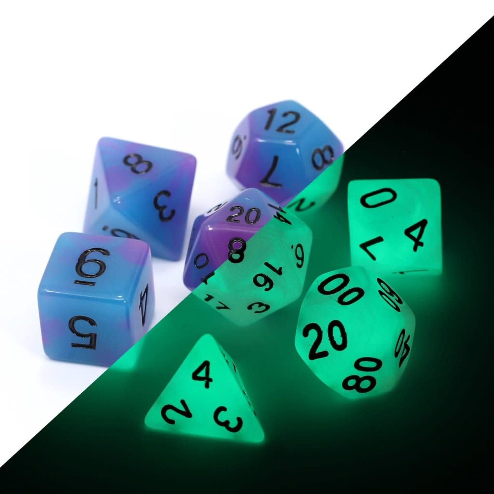 Die Hard Dice 7 Piece RPG Set - Glow-in-the-Dark - Eldritch Blast