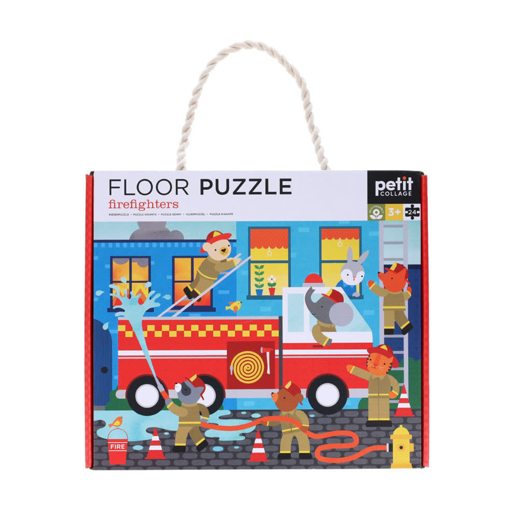 Petit Collage Firefighters 24-Piece Floor Puzzle