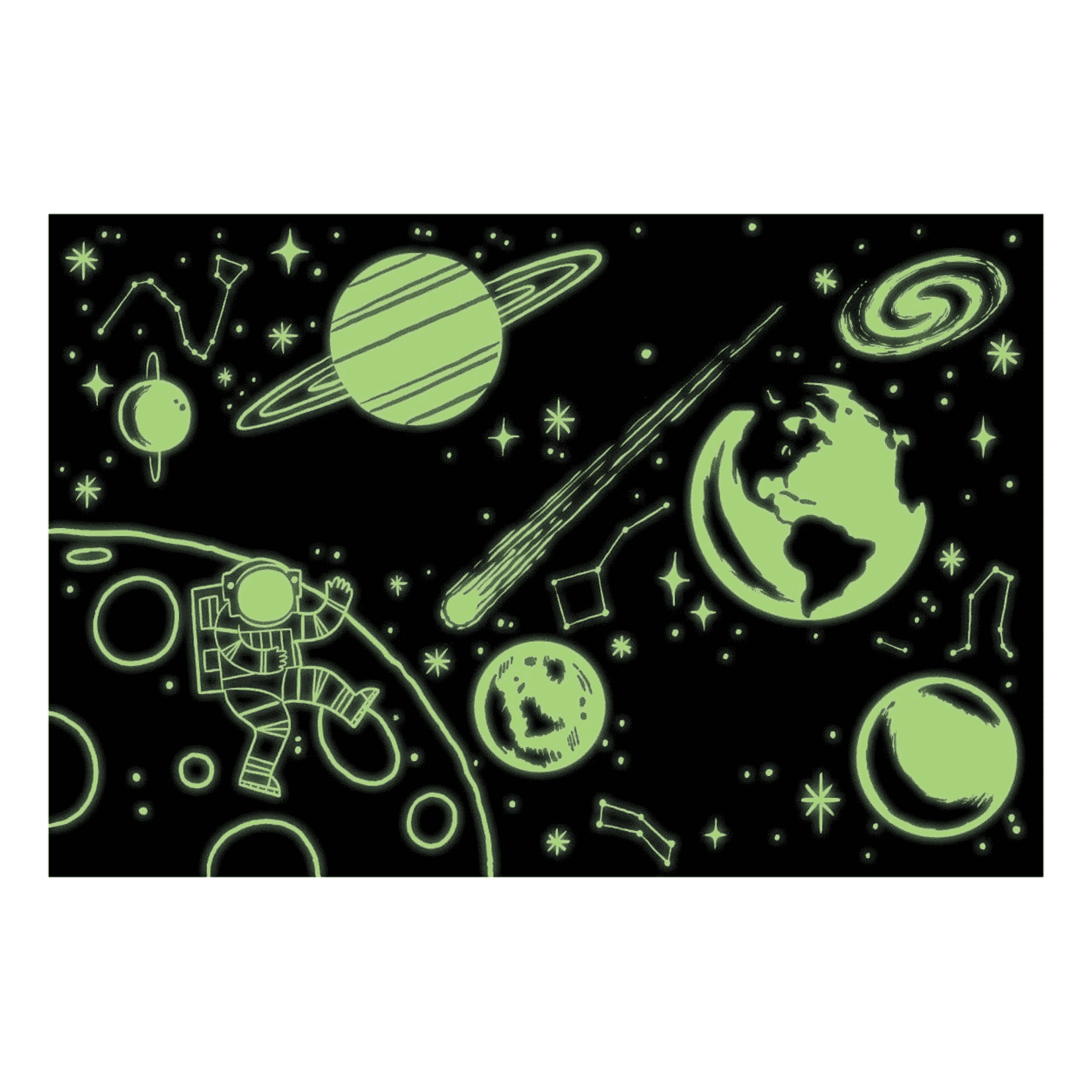 Mudpuppy Glow in the Dark Puzzle - Outer Space 100 Piece