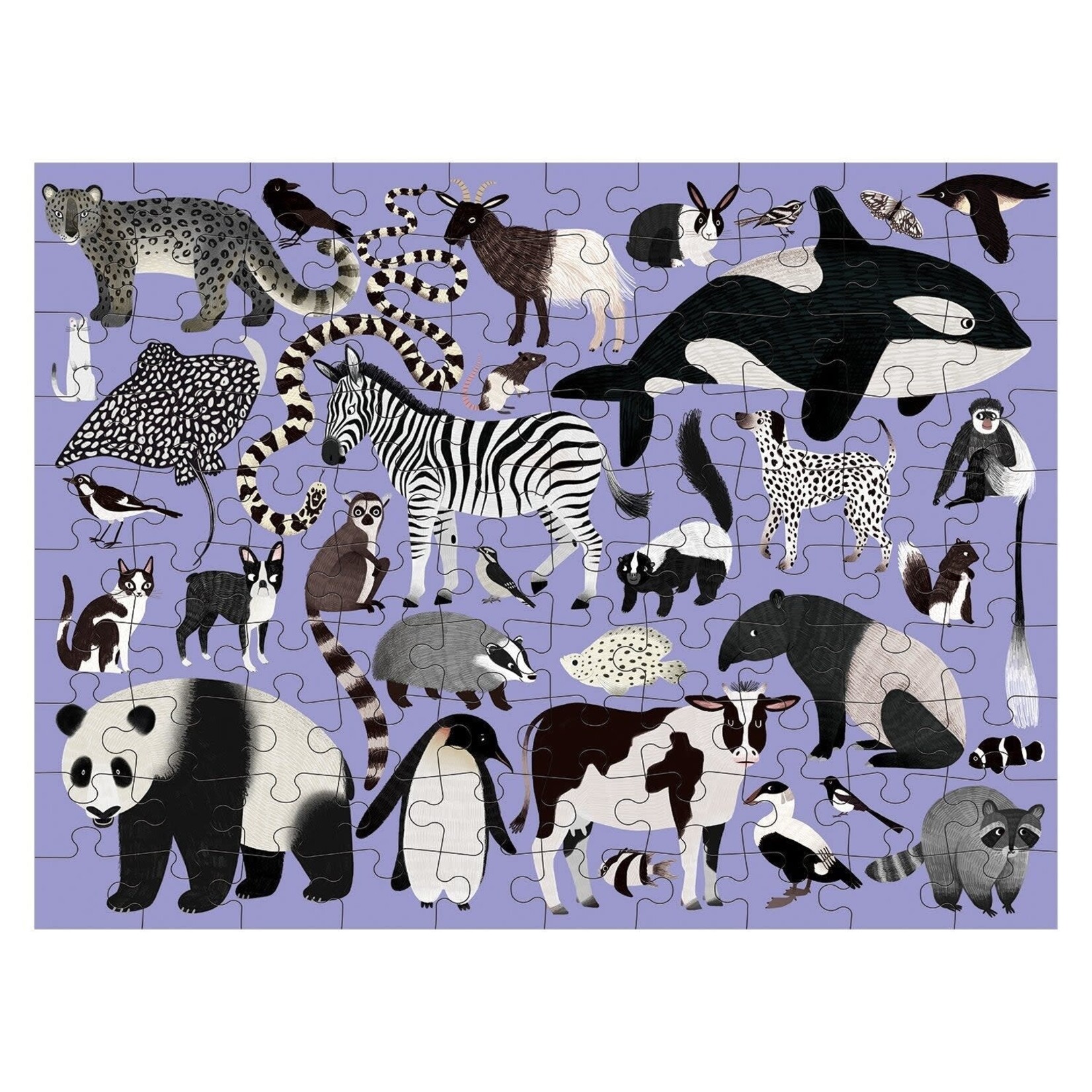 Mudpuppy Double-Sided Puzzle - Animal Kingdom 100 Pieces