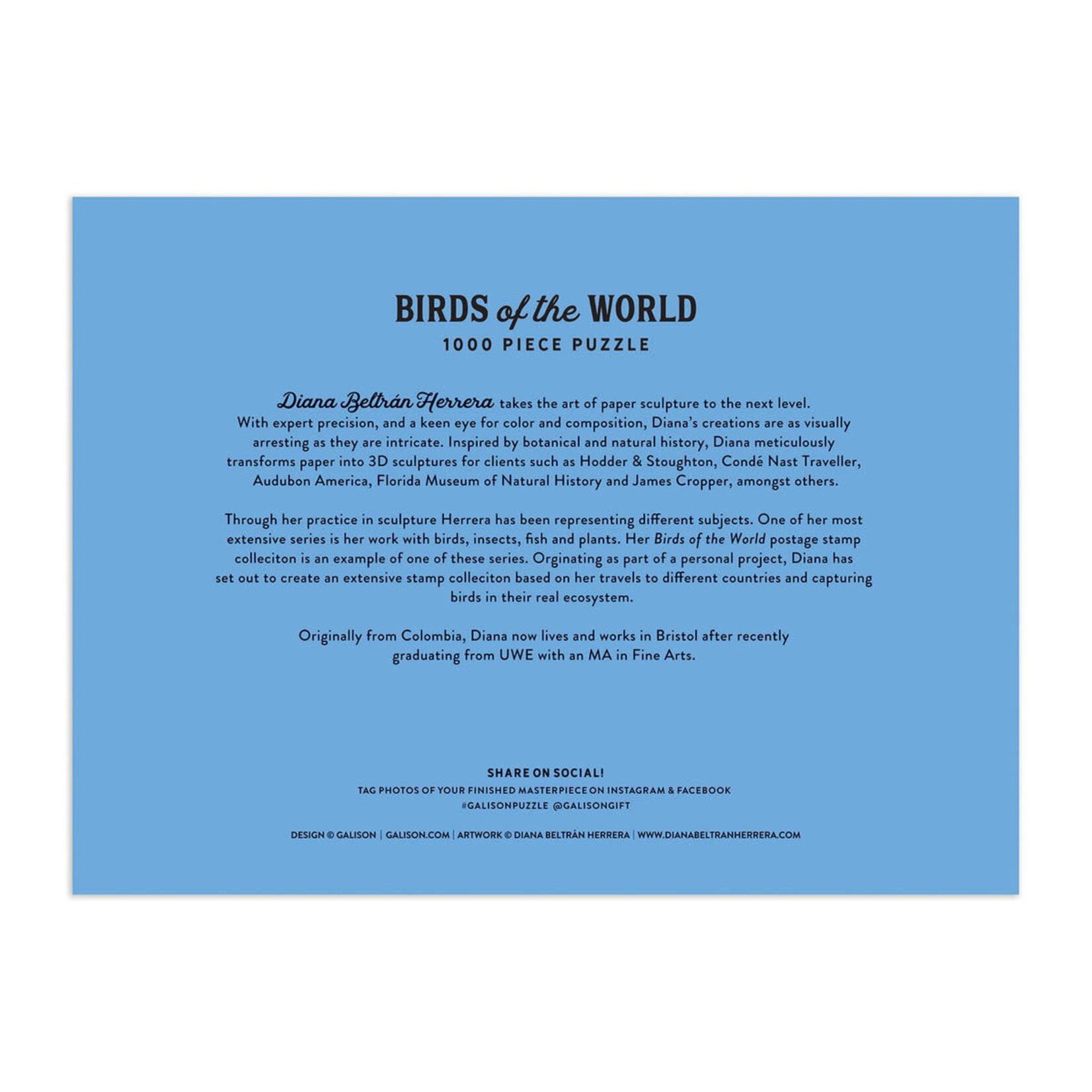 galison Birds of the World 1000 Piece Jigsaw Puzzle