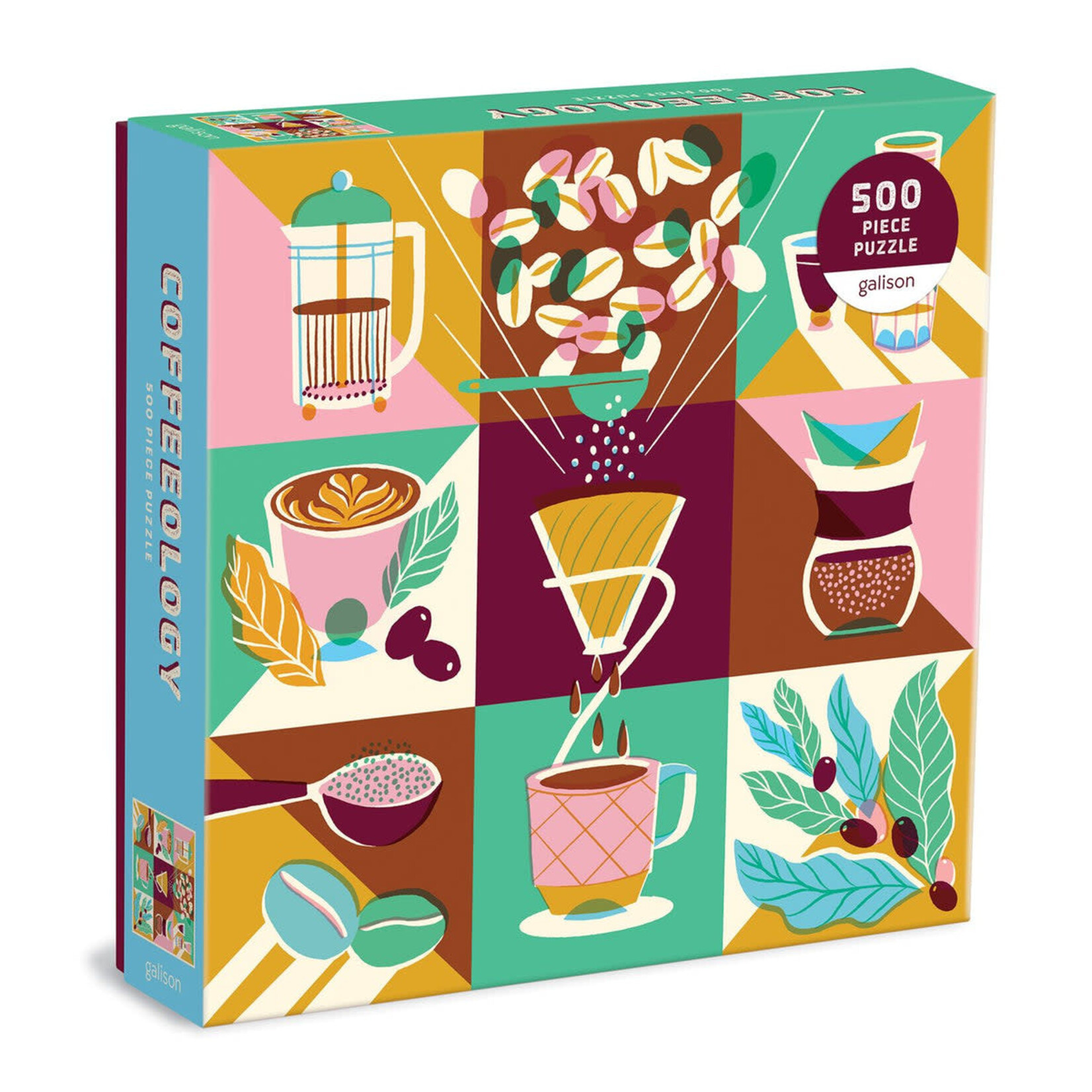 galison Coffeeology 500 Piece Jigsaw Puzzle