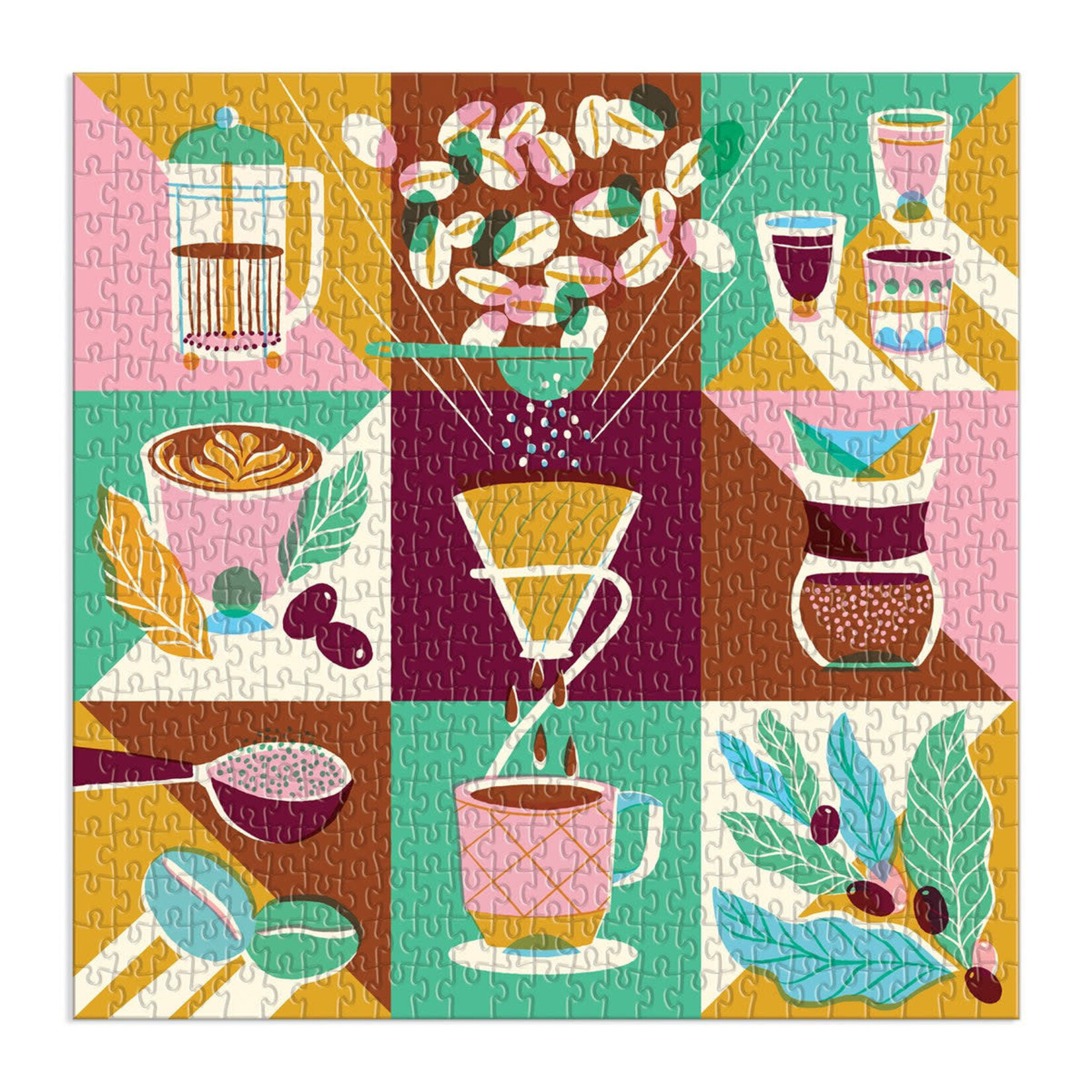 galison Coffeeology 500 Piece Jigsaw Puzzle