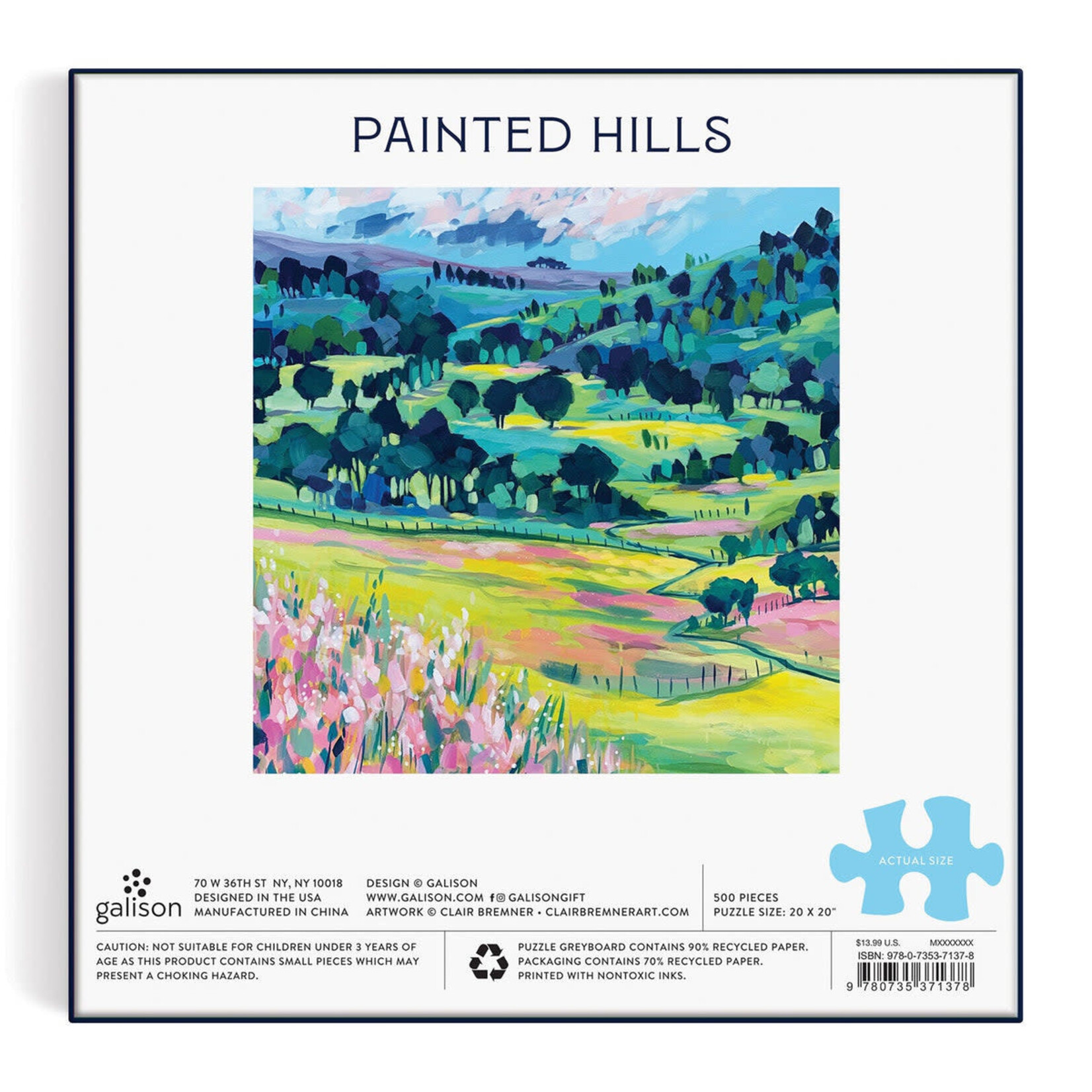 galison Painted Hills 500 Piece Puzzle