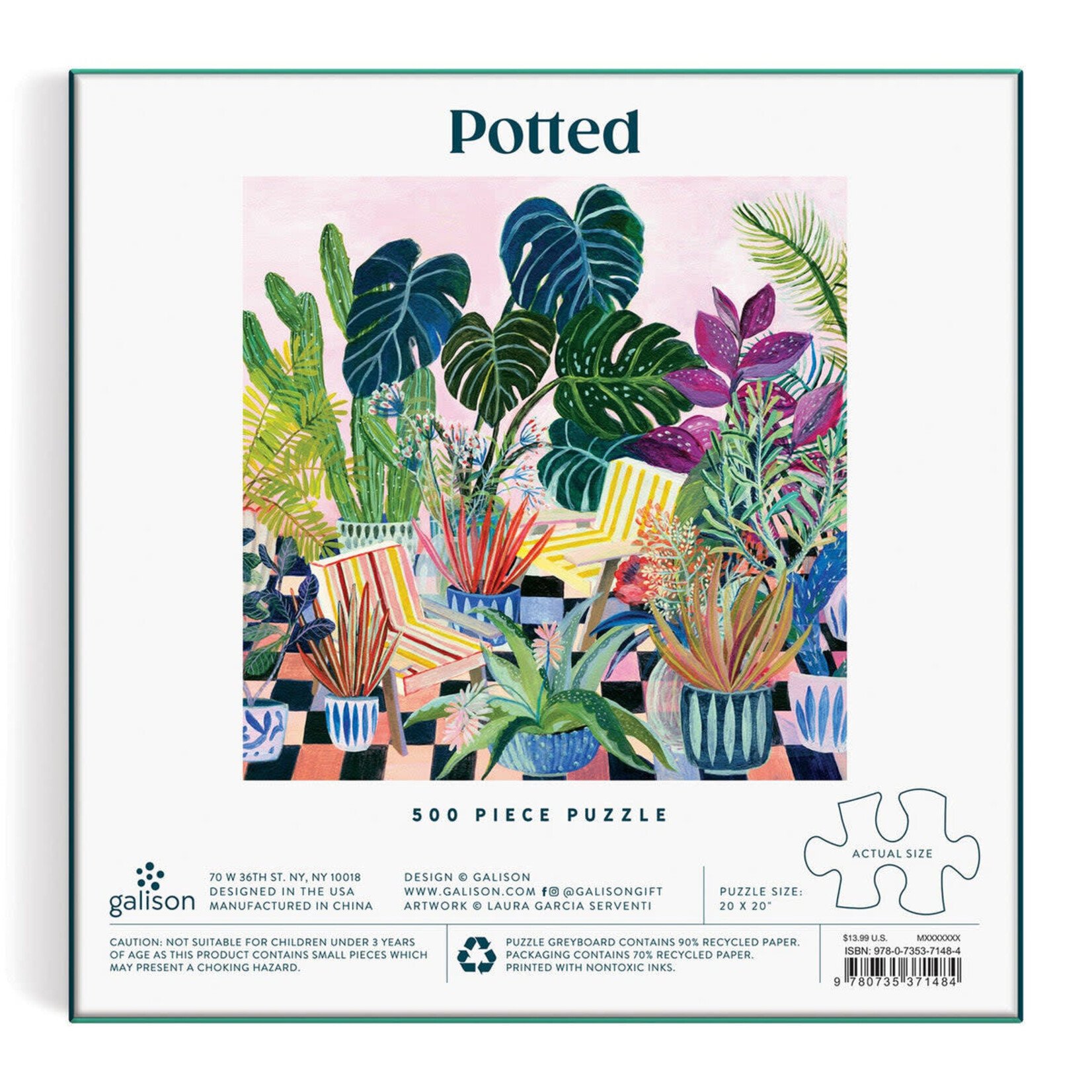 galison Potted 500 Piece Puzzle