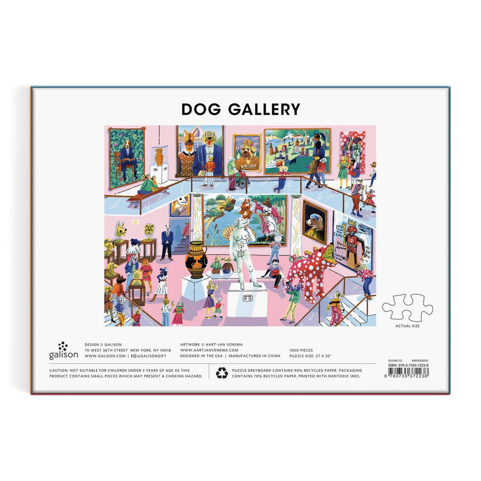 galison Dog Gallery 1000 Piece Puzzle