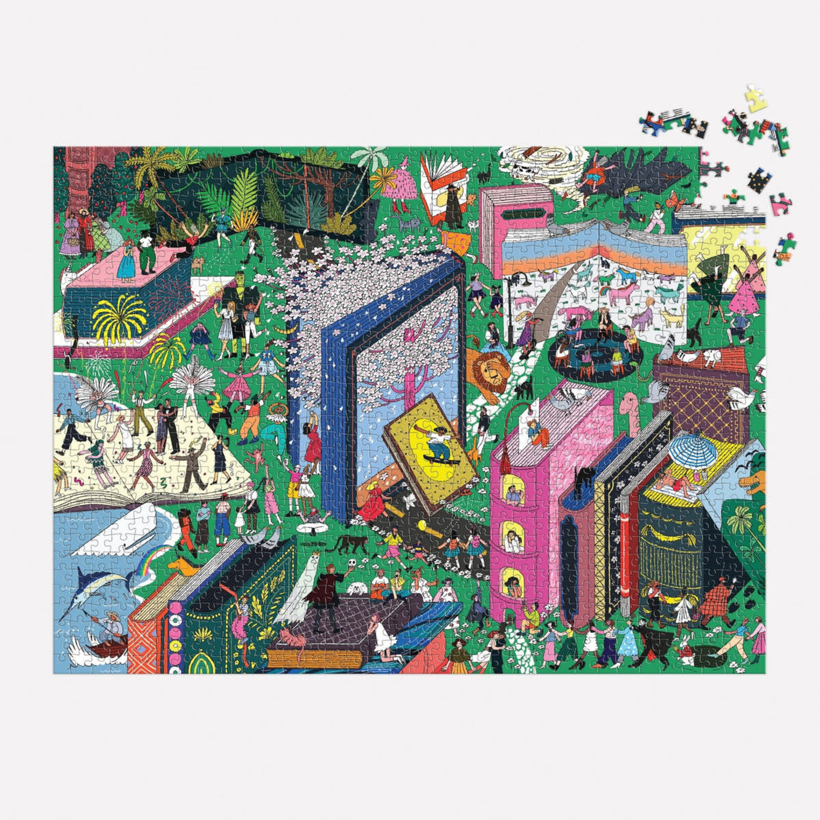 galison Book World 1000 Piece Puzzle