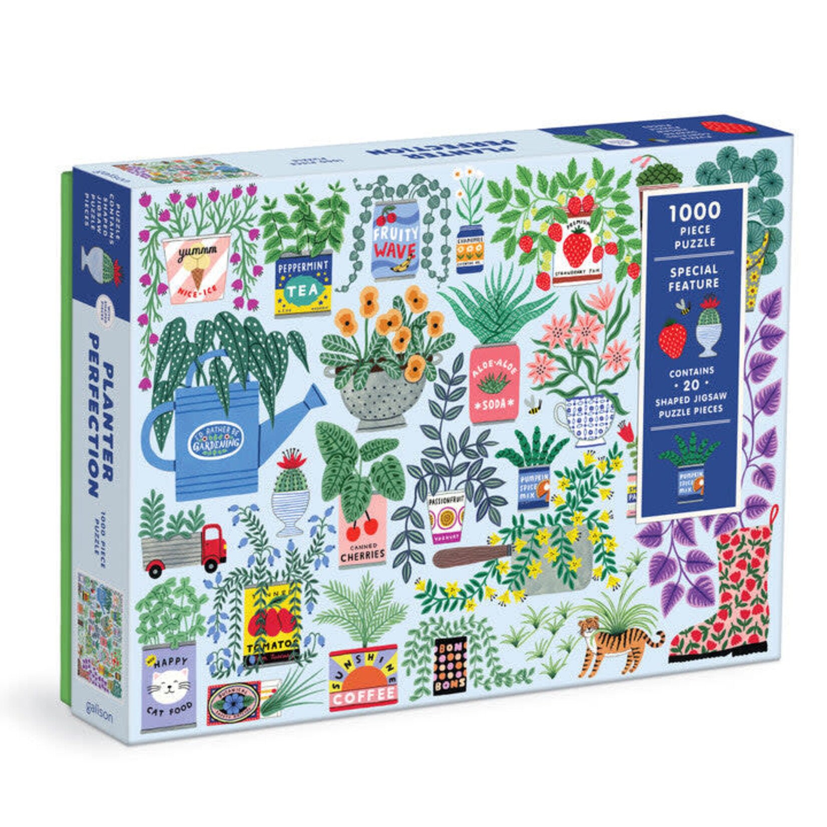 galison Planter Perfection 1000 Piece Puzzle with Shaped Pieces