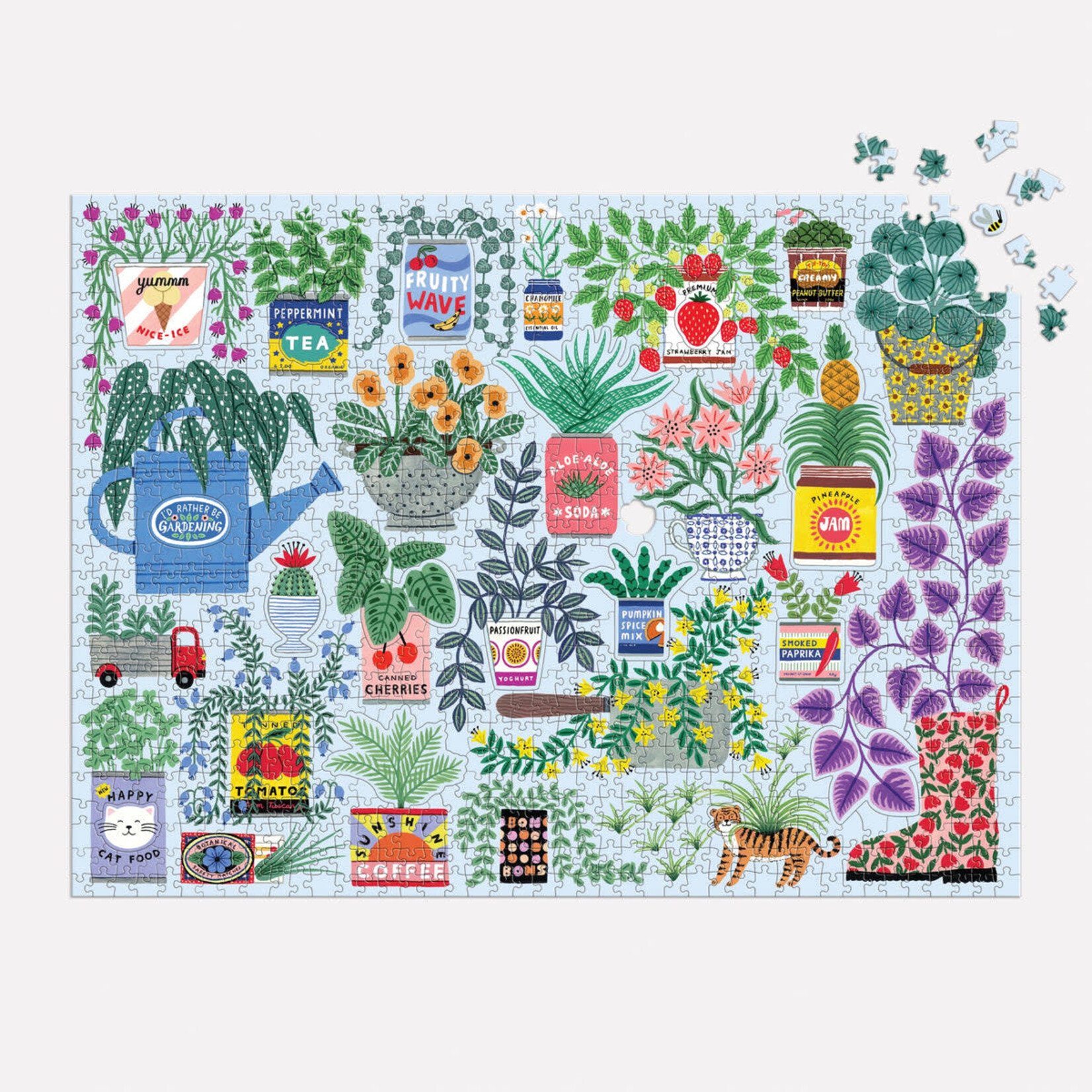 galison Planter Perfection 1000 Piece Puzzle with Shaped Pieces