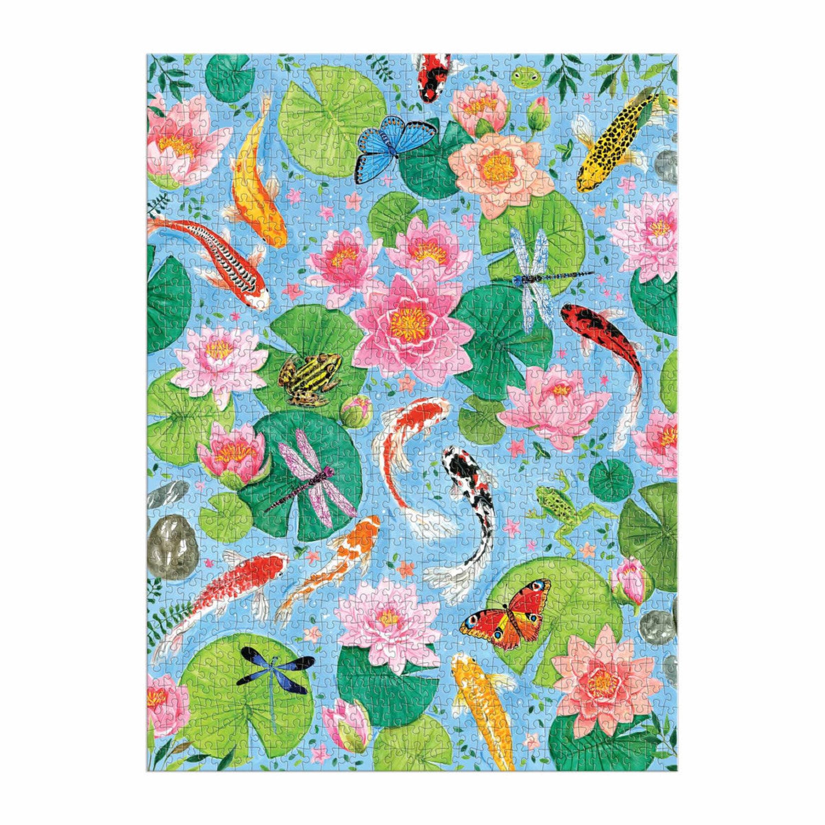 galison By The Koi Pond 1000 Piece Puzzle in Square Box