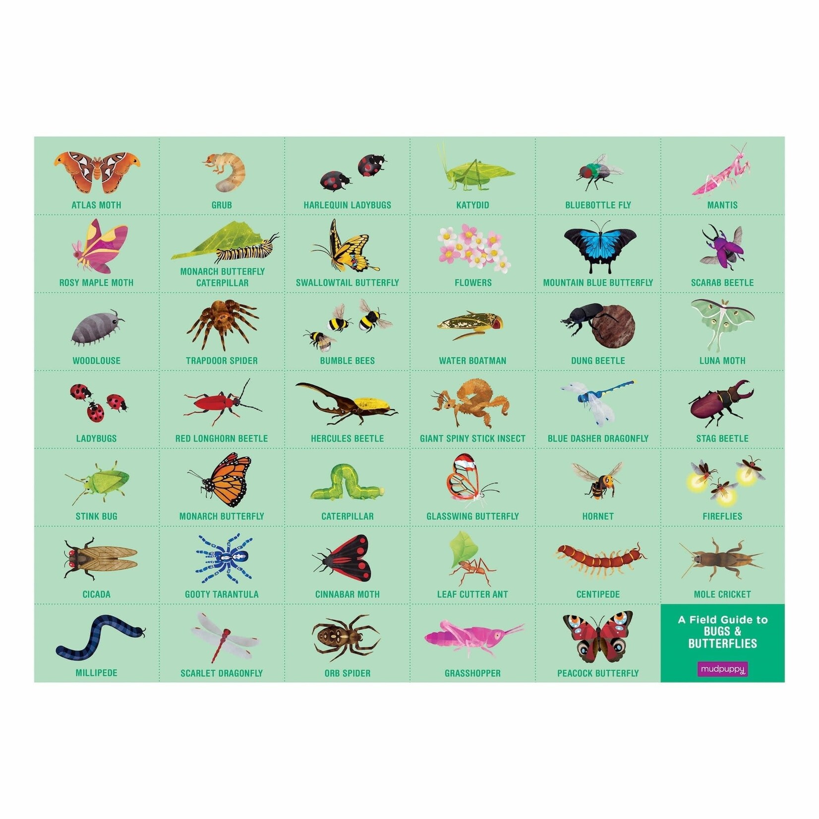 Mudpuppy Search & Find 64 Piece Puzzle - Bugs & Butterflies