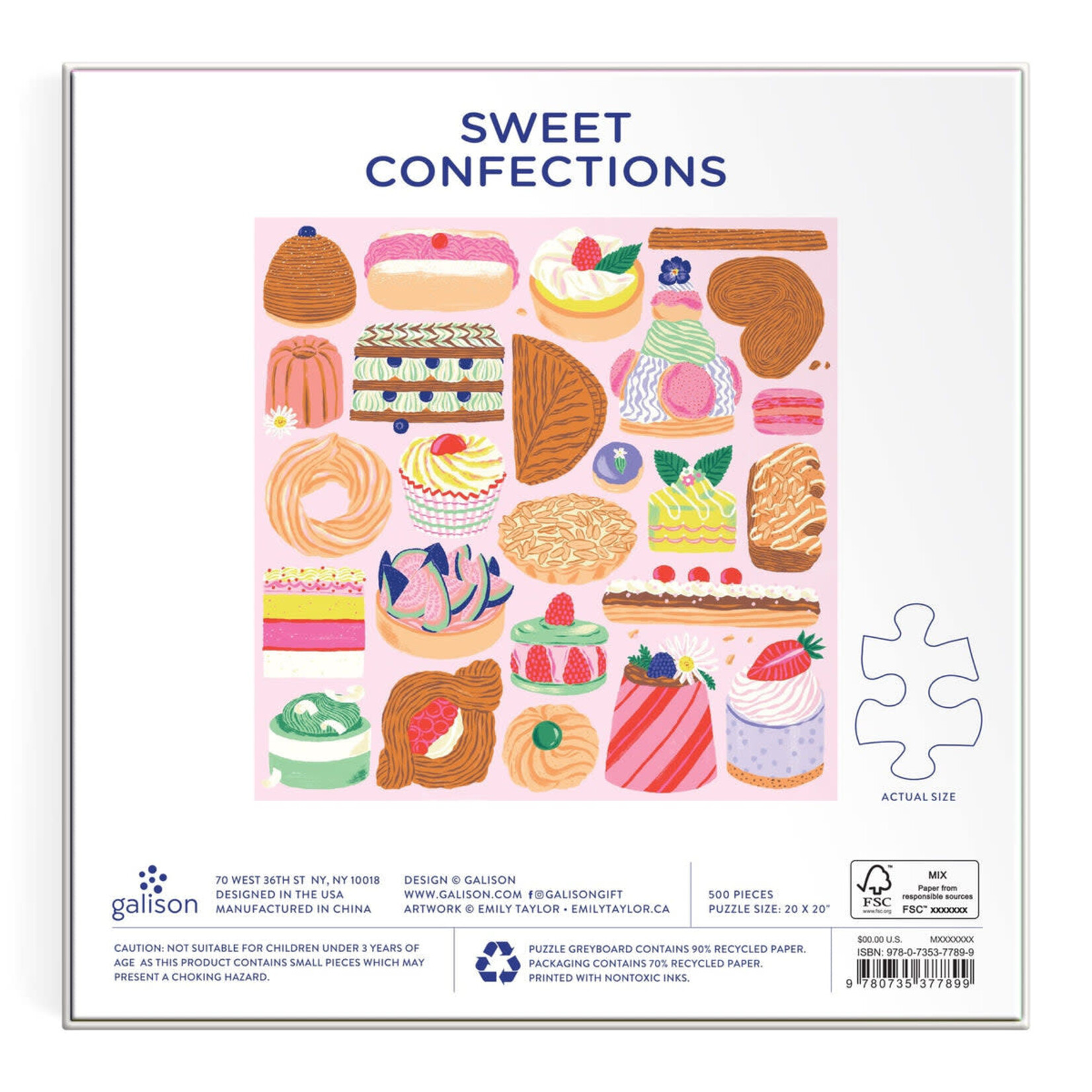 galison Sweet Confections 500 Piece Puzzle