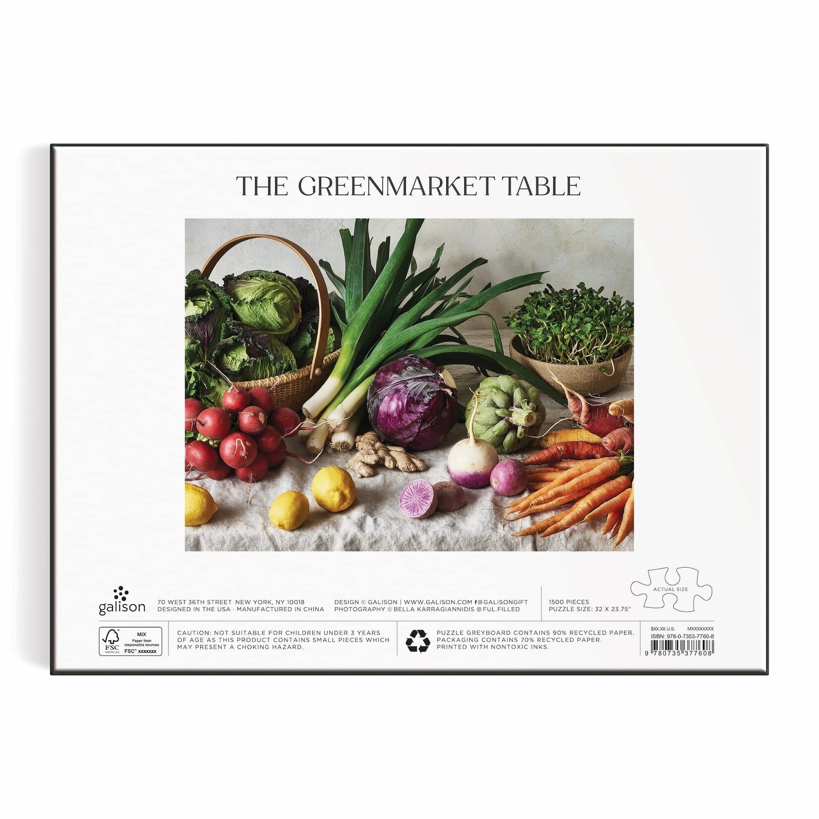 galison Greenmarket Table, The 1500 Piece Puzzle