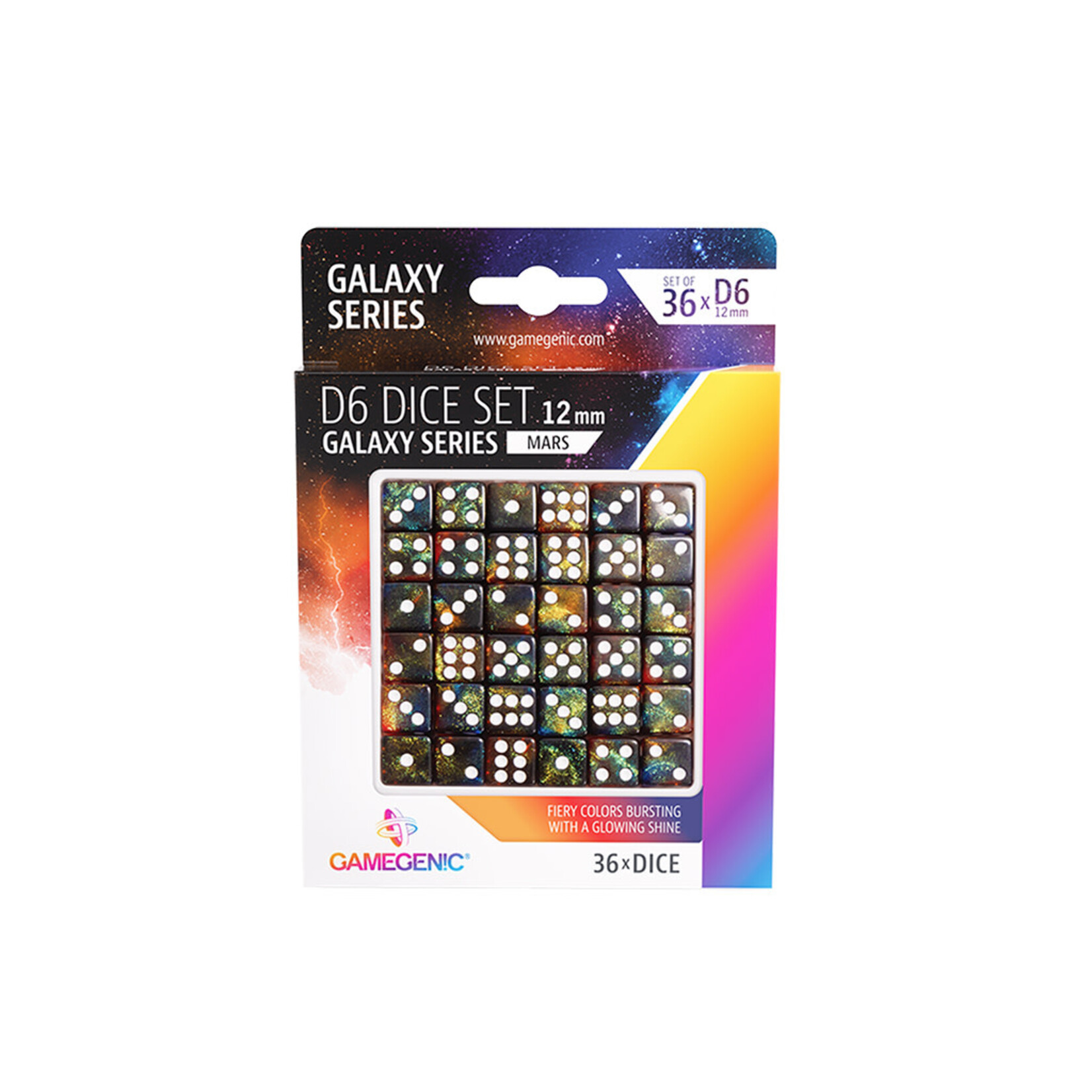 Gamegenic Galaxy Series: Mars D6 12mm Dice Set (36pc)
